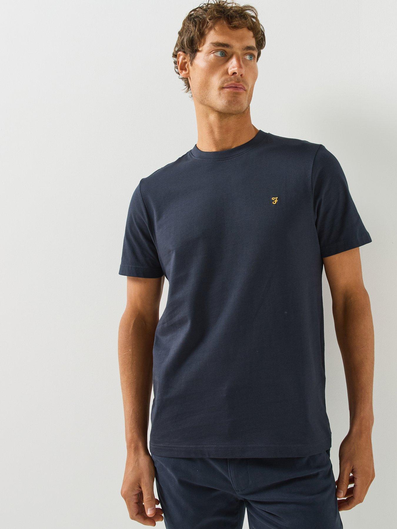 Image 1 of 6 of Farah Farah Gold F Danny T-shirt - Navy