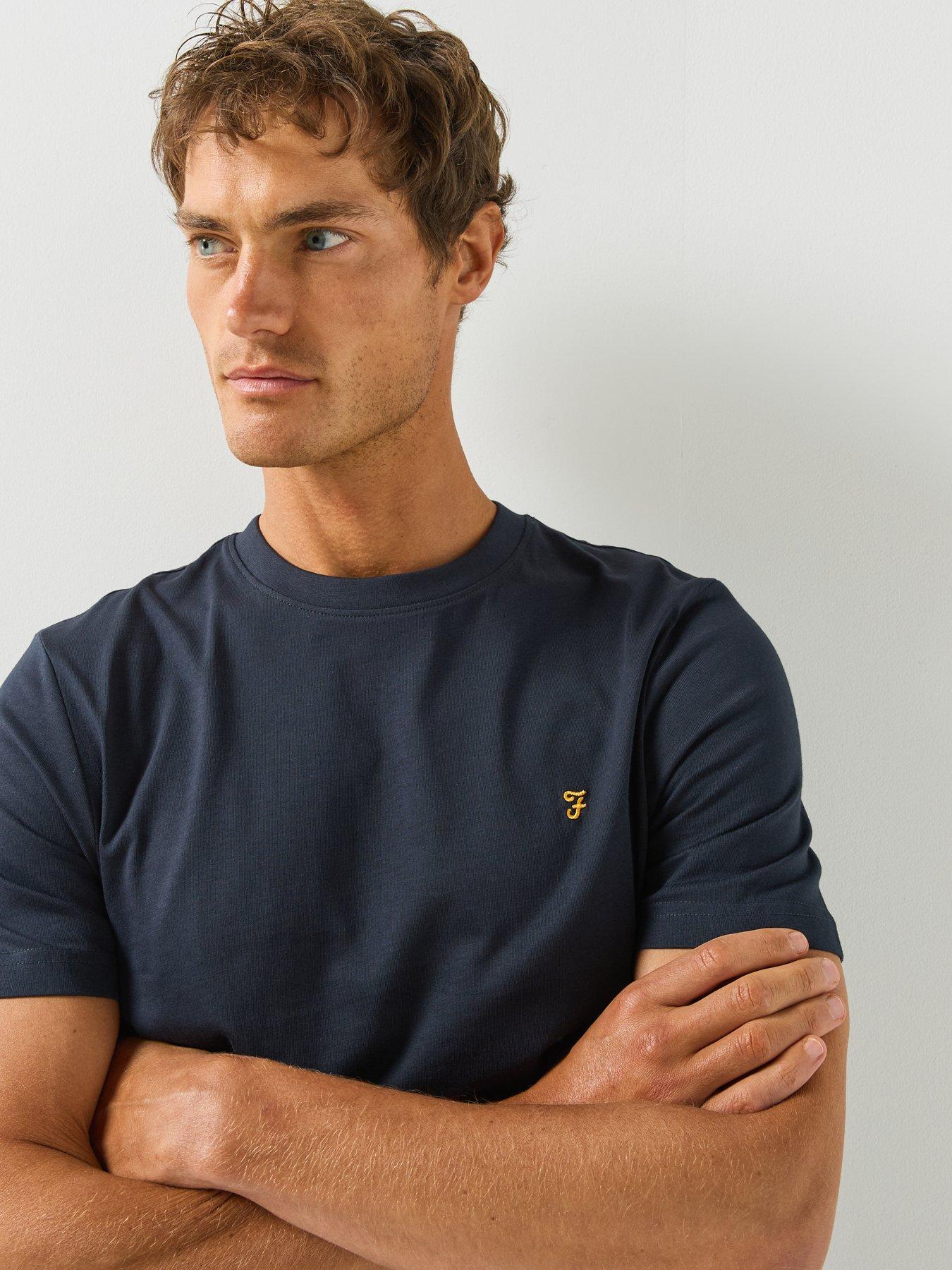 Image 4 of 6 of Farah Farah Gold F Danny T-shirt - Navy