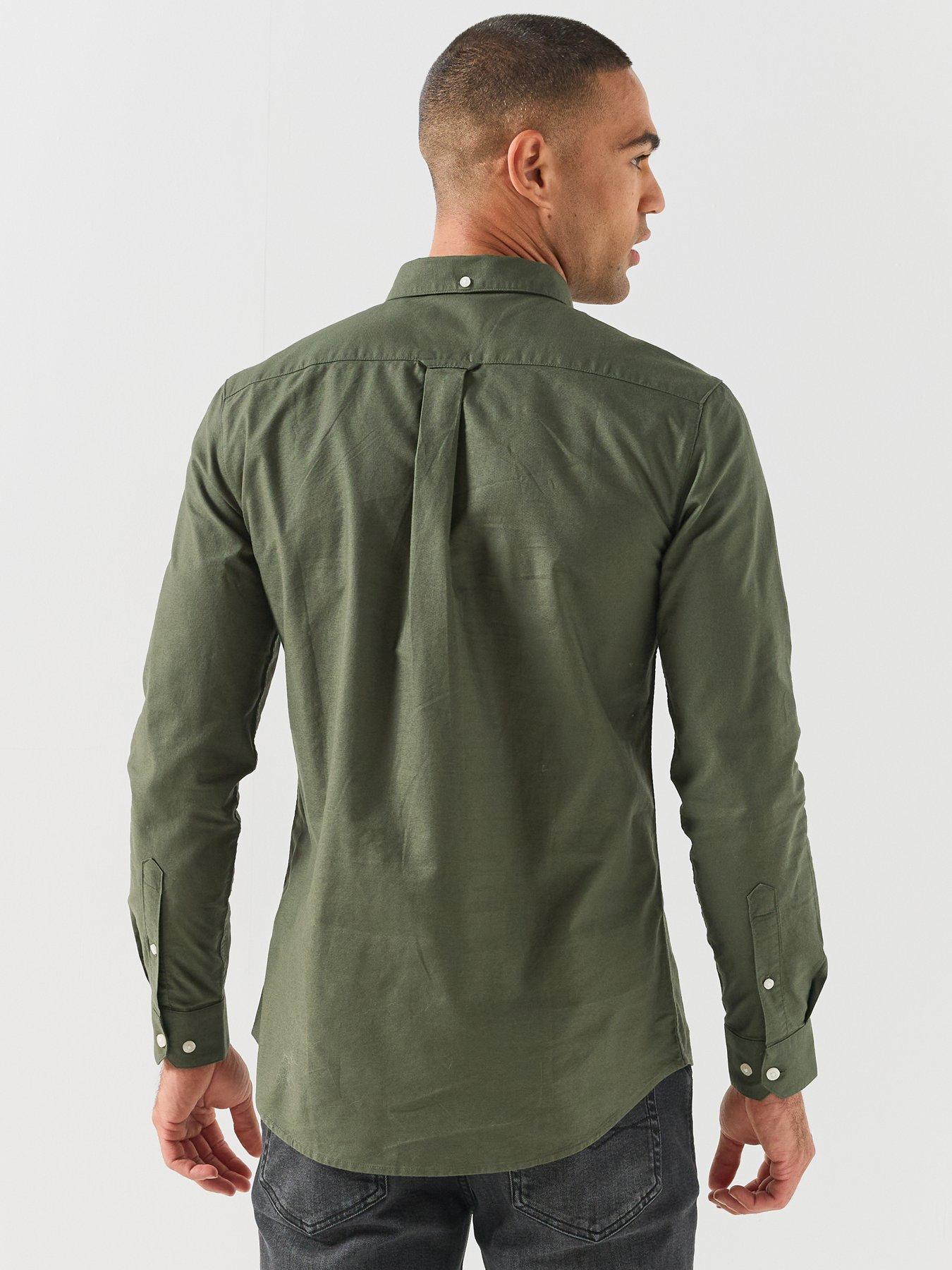 Image 2 of 5 of Farah Brewer Gold F Slim Fit Long Sleeve Shirt - Green