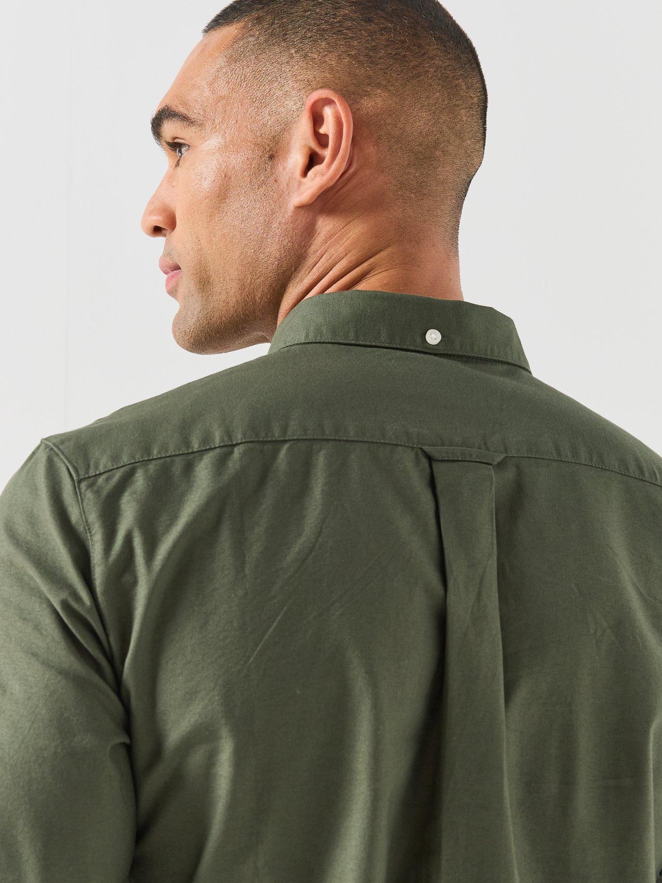 Image 5 of 5 of Farah Brewer Gold F Slim Fit Long Sleeve Shirt - Green
