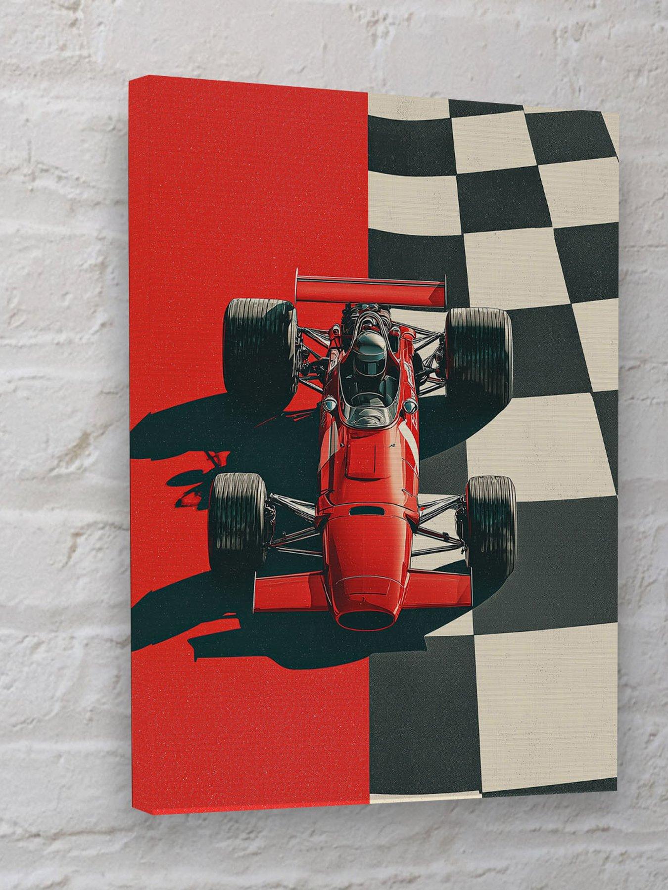 Image 1 of 3 of The Art Group Checker F1 Canvs 30x40cms