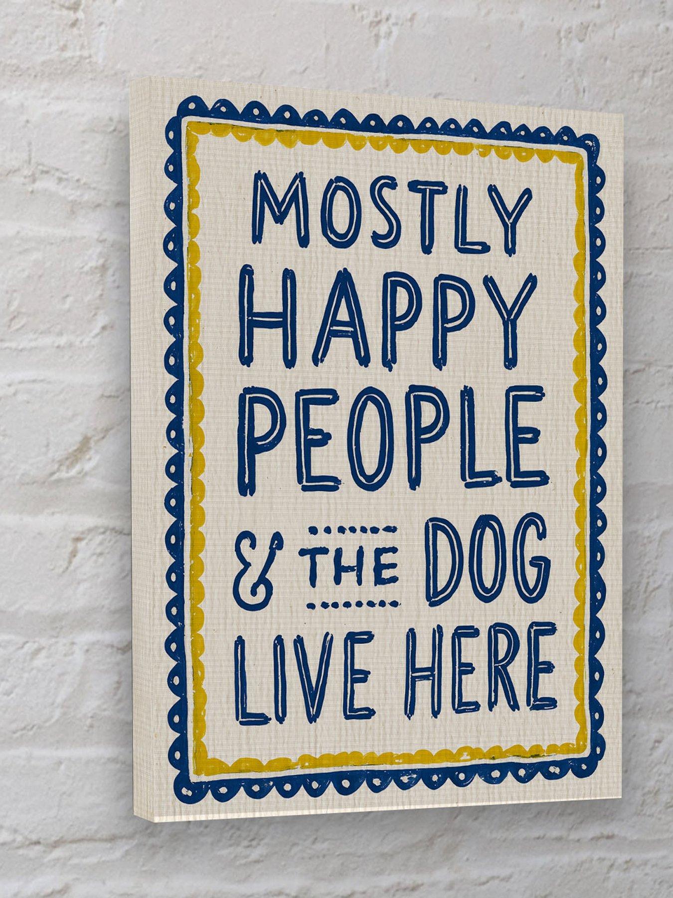 Image 1 of 3 of The Art Group Mostly Happy People & The Dog Canvas 30x40cms
