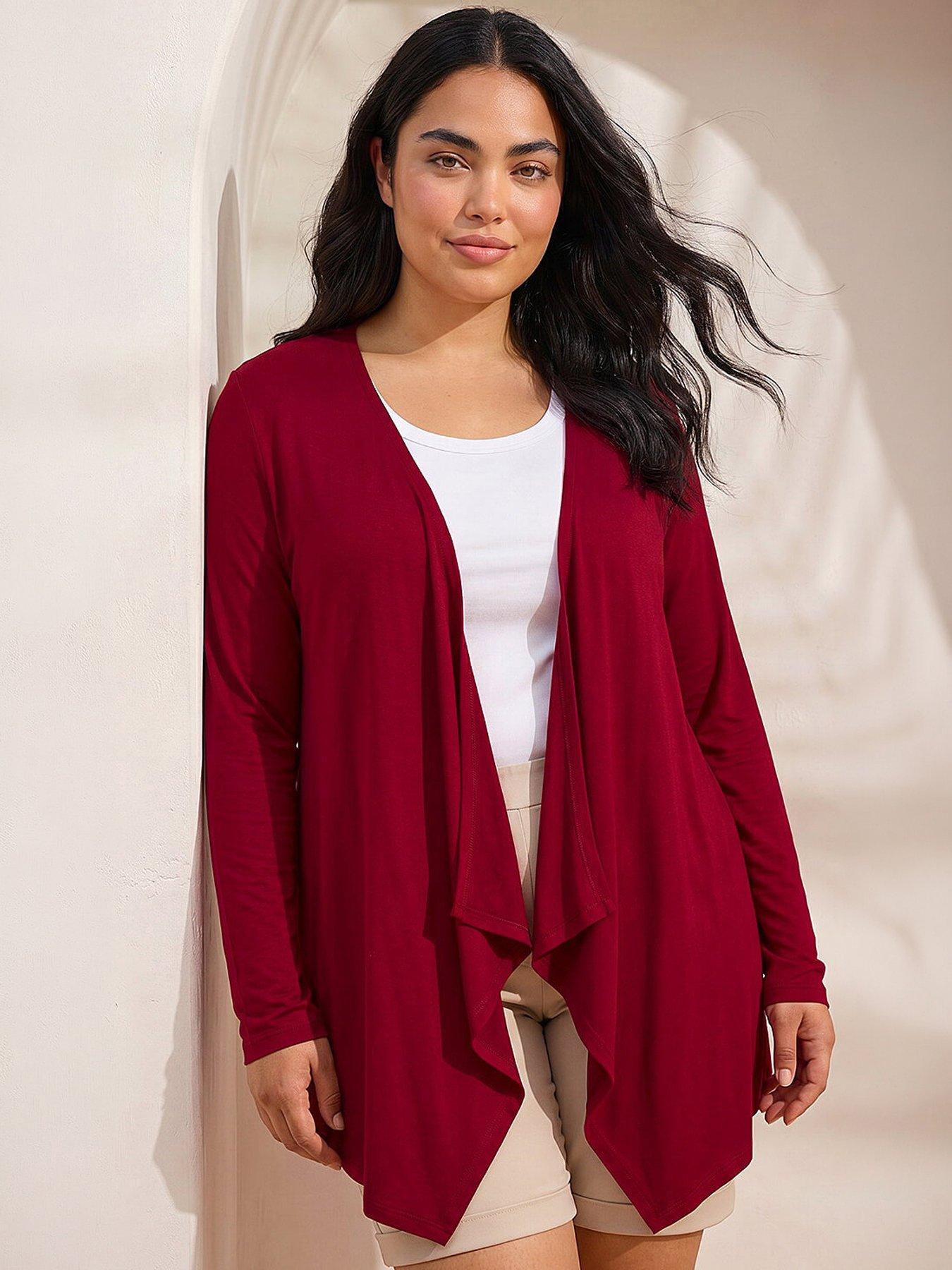 Roman Curve Waterfall Front Cardigan