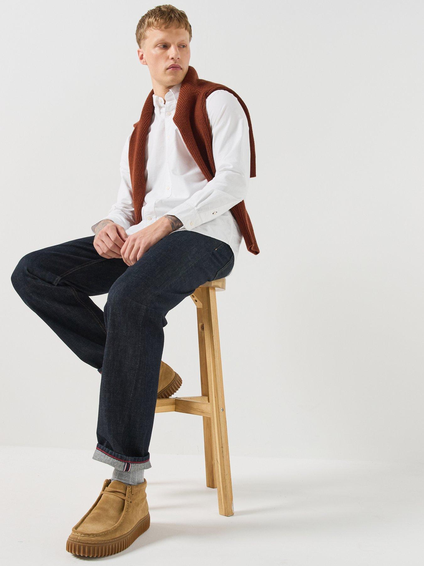 Image 3 of 6 of Tommy Hilfiger Solid Heritage Oxford Long Sleeve Shirt - White