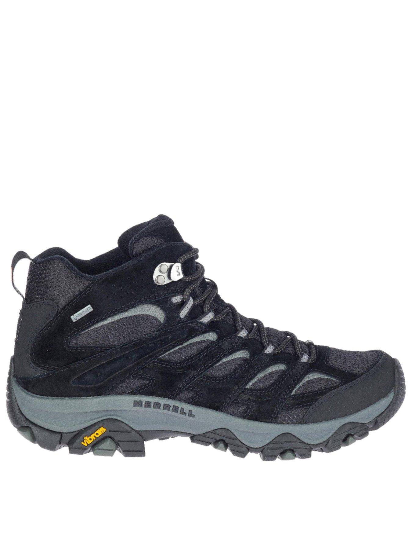 Image 1 of 7 of Merrell Mens Moab 3 Mid Goretex Walking Boots-black/grey