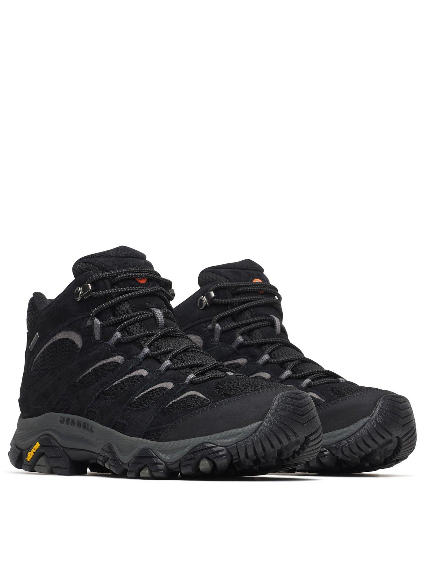 Image 2 of 7 of Merrell Mens Moab 3 Mid Goretex Walking Boots-black/grey