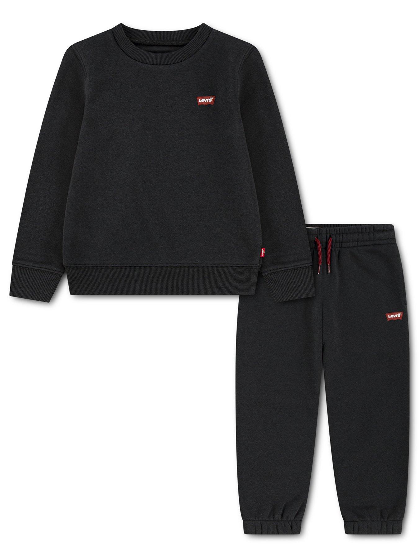 Image 1 of 3 of Levi's Kids' Hoodie &amp; Jogger Tracksuit Set - Jet Black