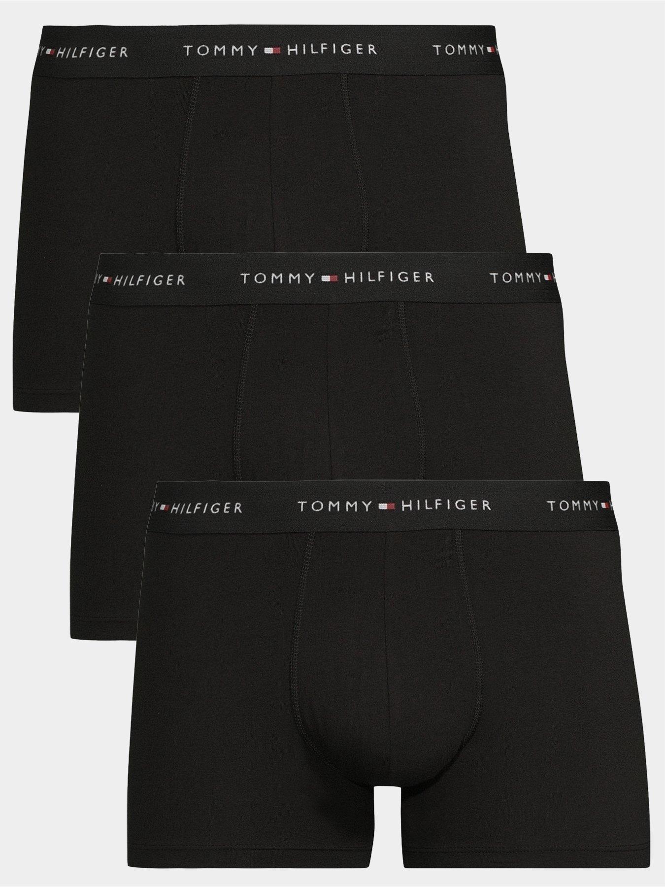 Image 1 of 3 of Tommy Hilfiger Mens Signature 3 Pack Trunks&nbsp;- Black
