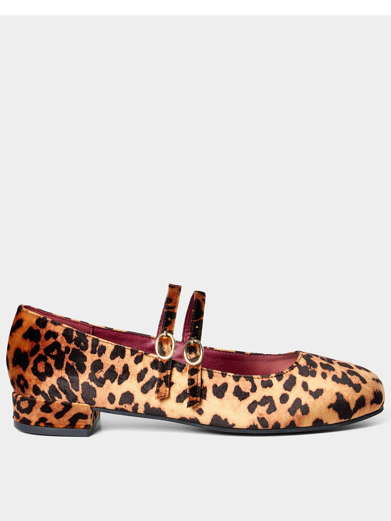 Joe Browns Leopard Lou Double Strap Mary Jane Flat Shoes