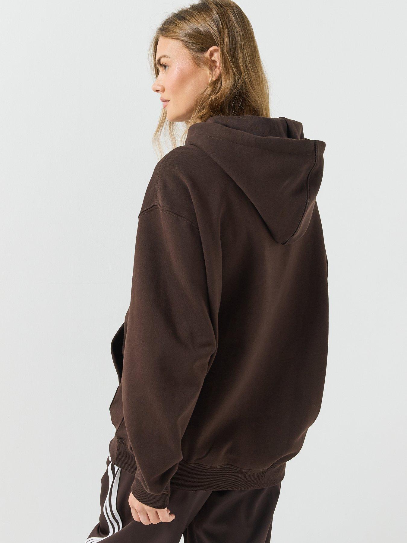 Image 2 of 6 of adidas Originals Womens Ess Oversized Hoodie - Brown