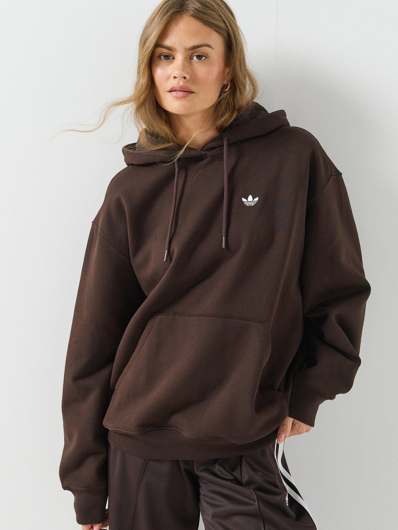 Image 4 of 6 of adidas Originals Womens Ess Oversized Hoodie - Brown