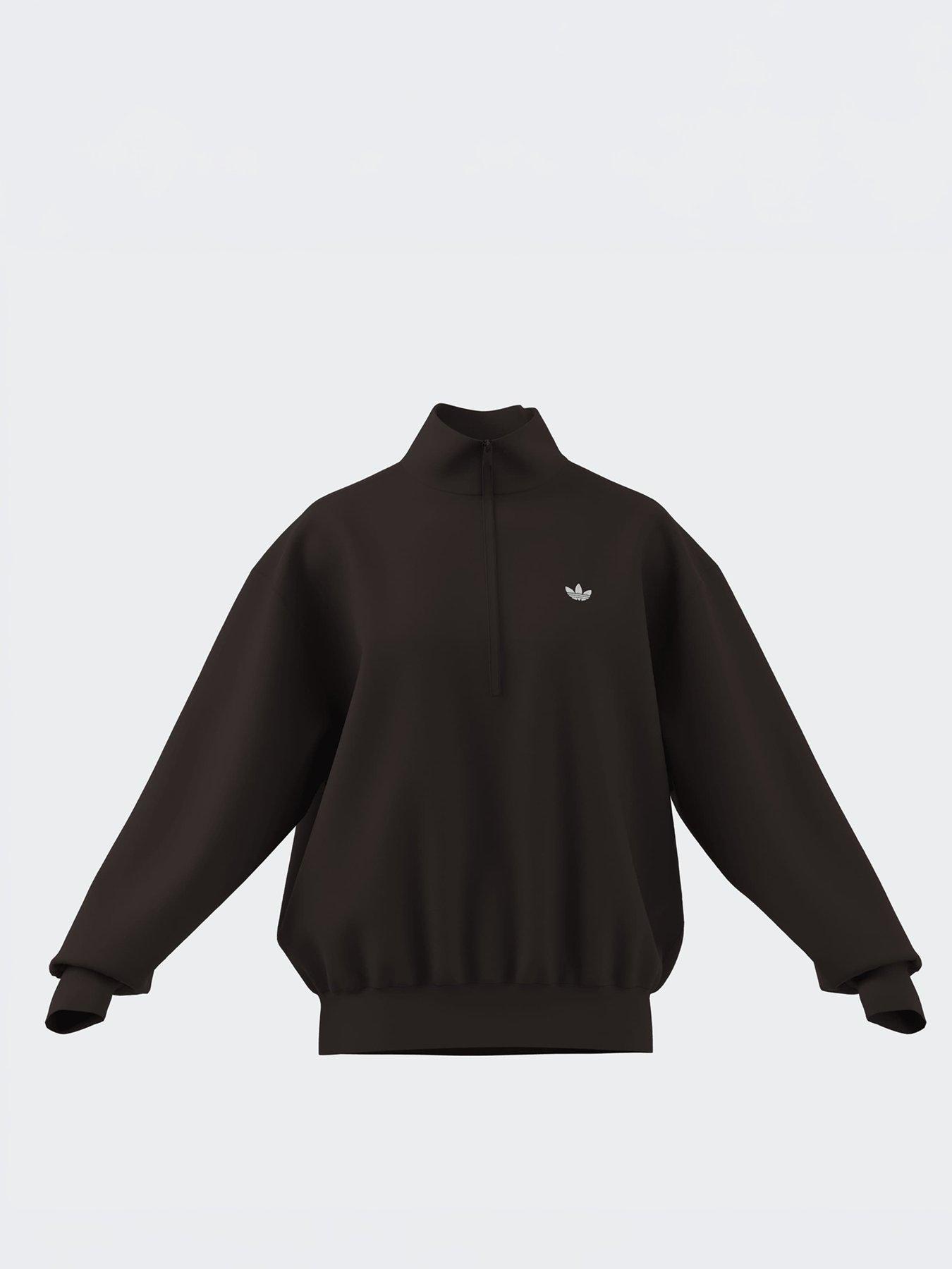 adidas Originals Womens Essentials Fleece Crew Sweat - Brown