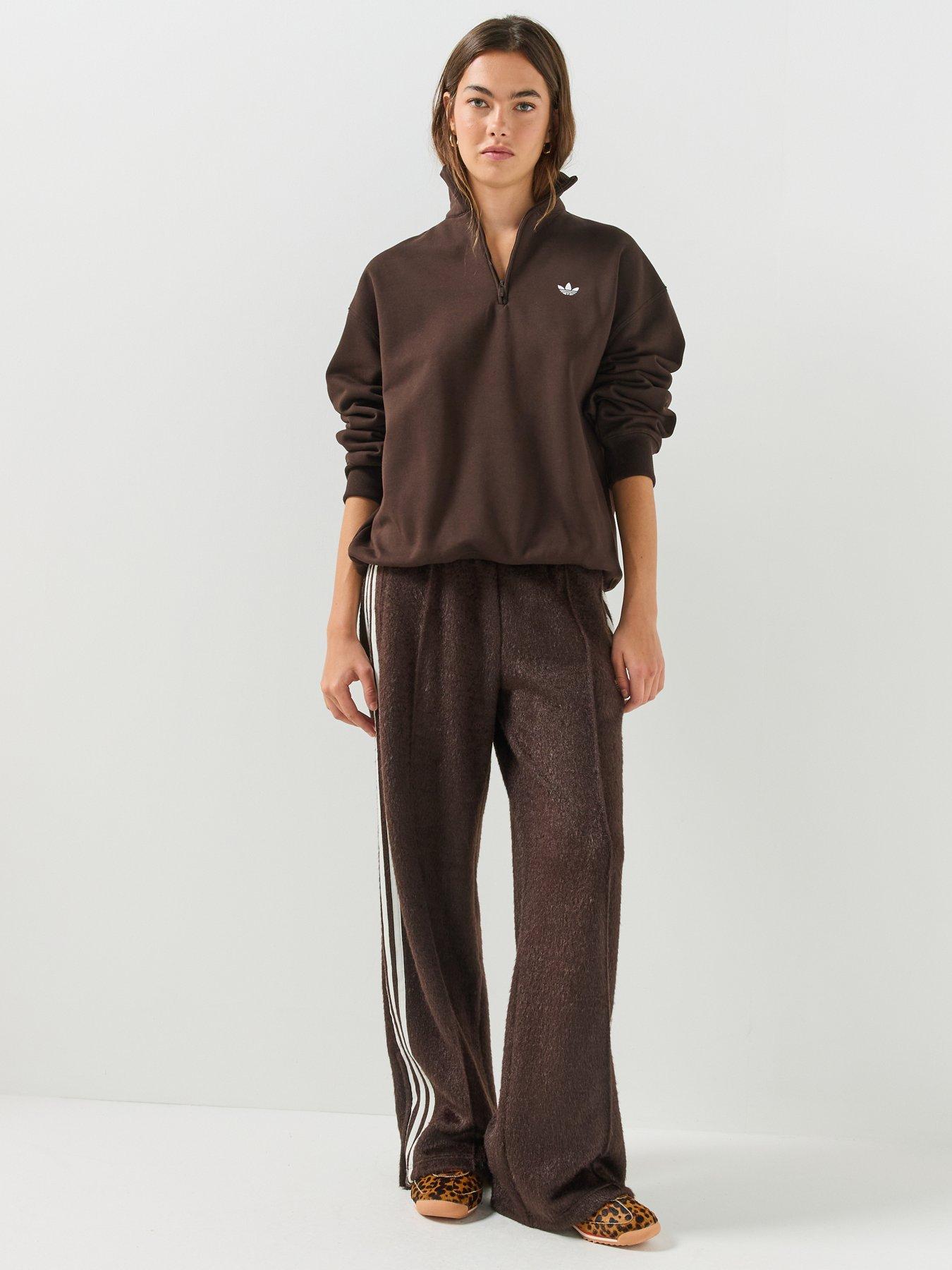 Image 3 of 7 of adidas Originals Womens Essentials Fleece Crew Sweater - Brown
