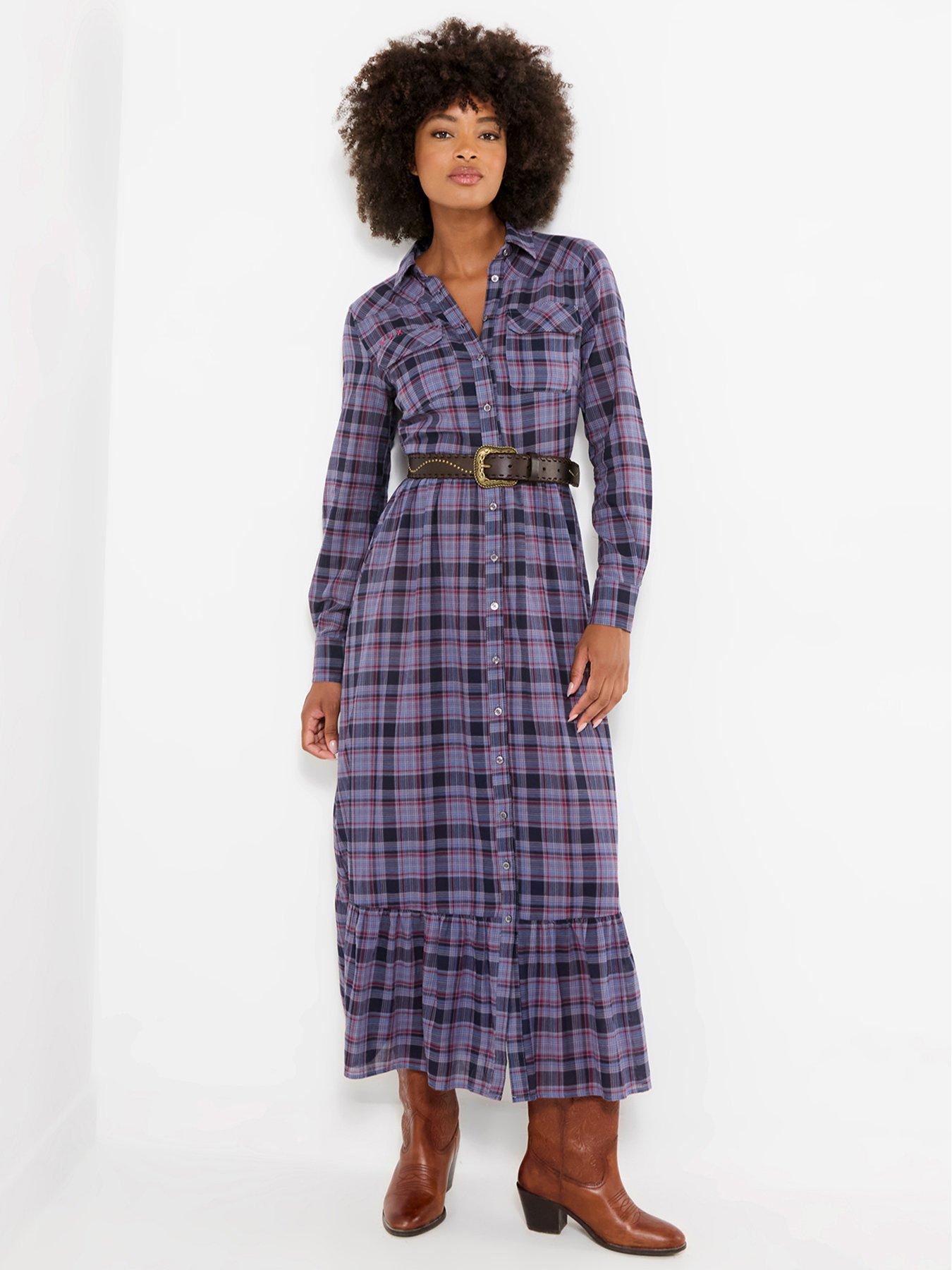 Image 3 of 7 of Joe Browns Western Check Button Through Maxi Dress