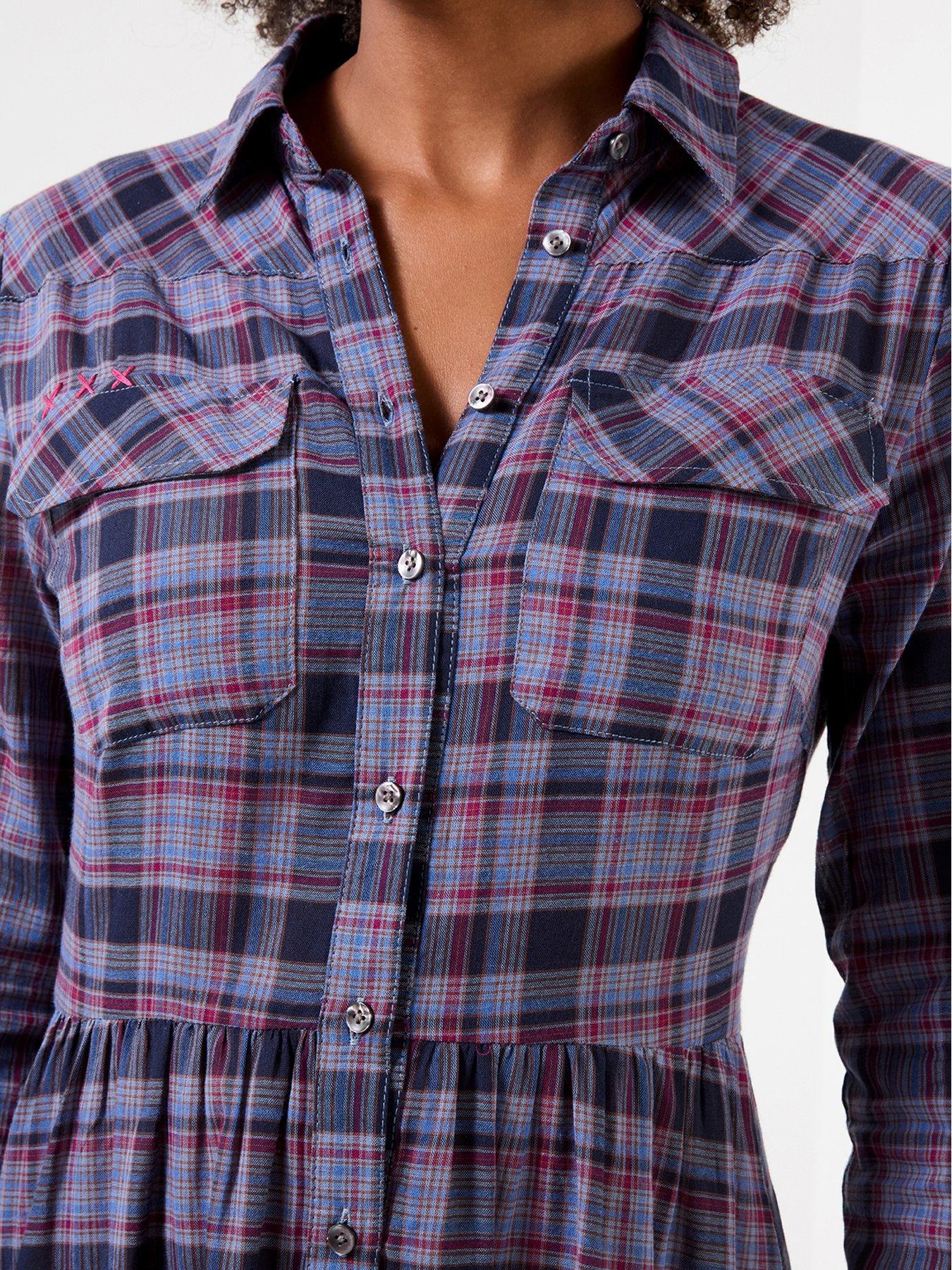 Image 5 of 7 of Joe Browns Western Check Button Through Maxi Dress