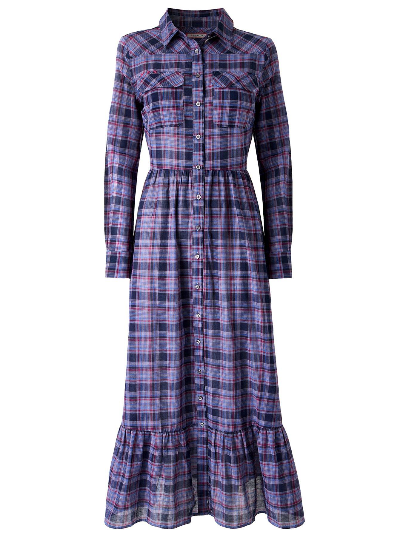 Image 7 of 7 of Joe Browns Western Check Button Through Maxi Dress