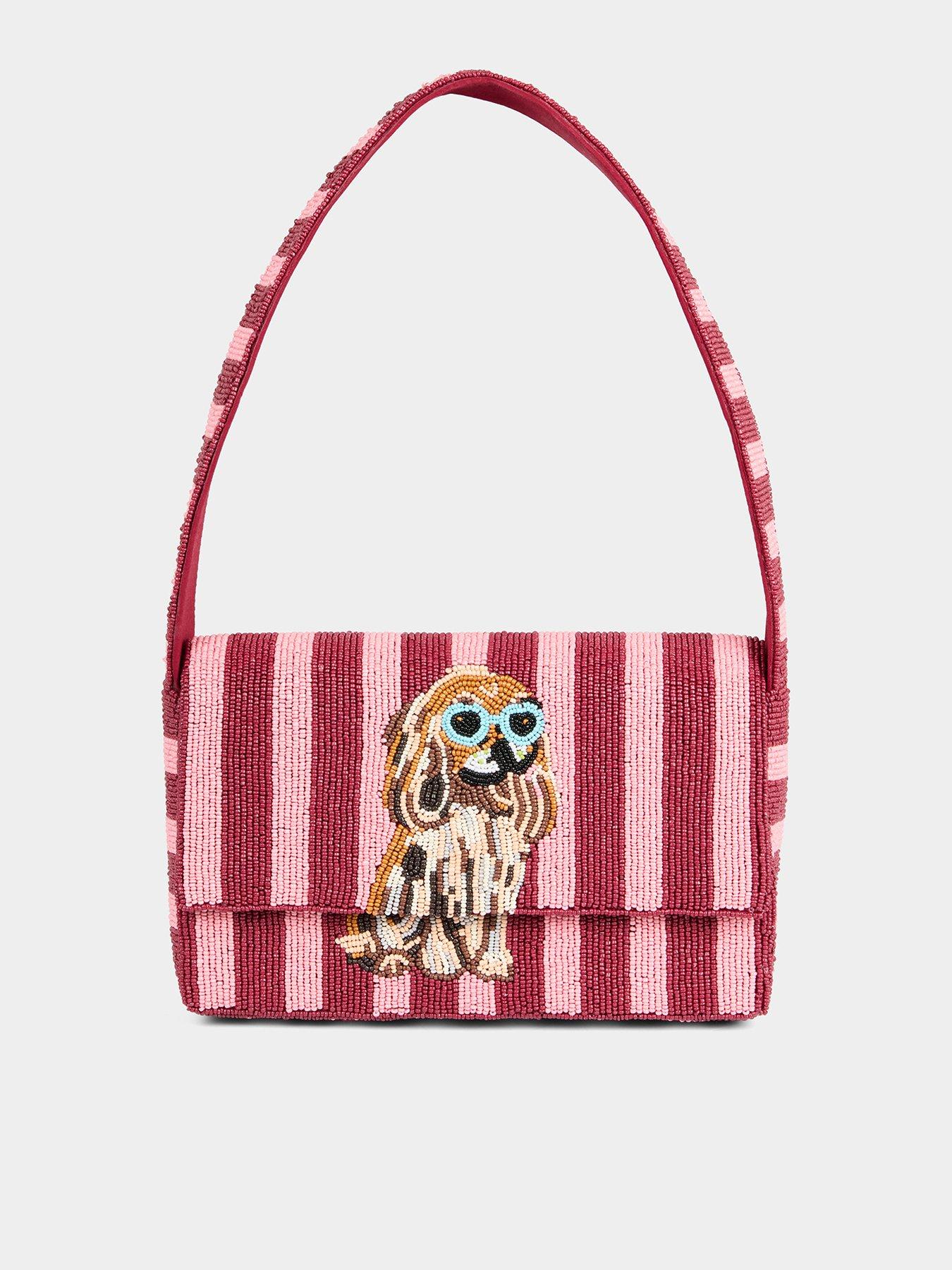 Image 1 of 4 of Joe Browns Playful Pup Beaded Shoulder Bag
