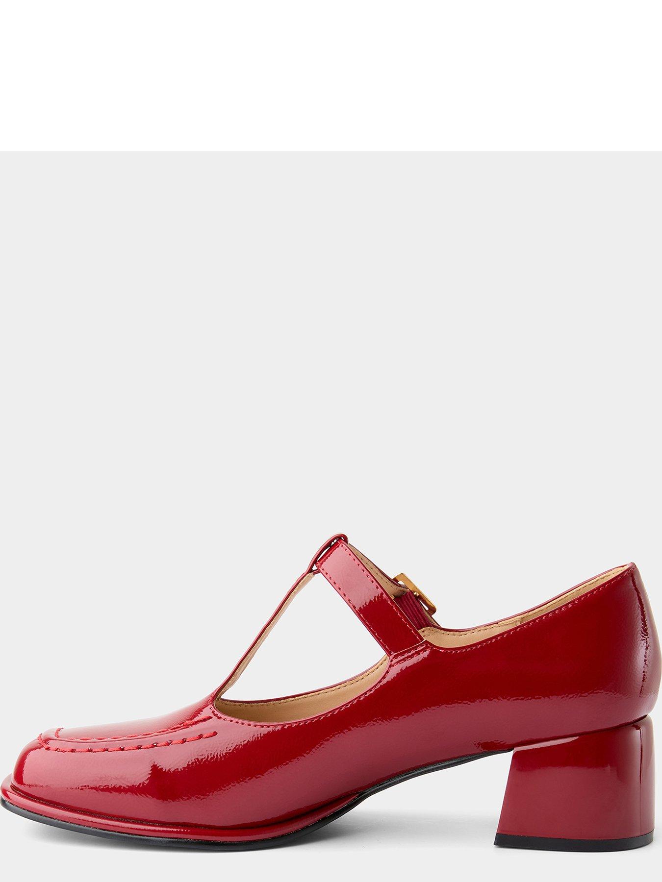 Image 4 of 5 of Joe Browns Ruby Red T Bar Block Heel Shoes