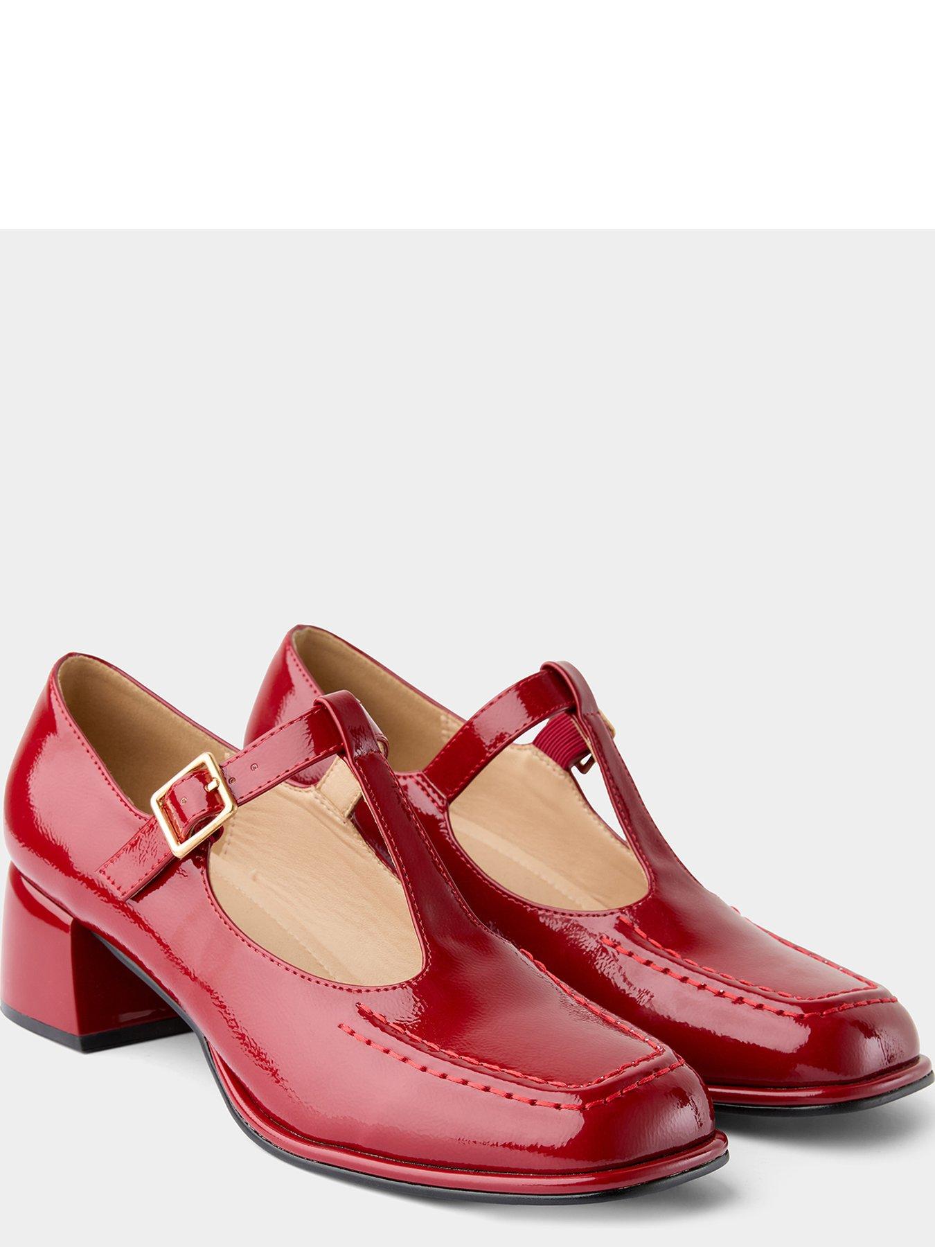 Image 5 of 5 of Joe Browns Ruby Red T Bar Block Heel Shoes