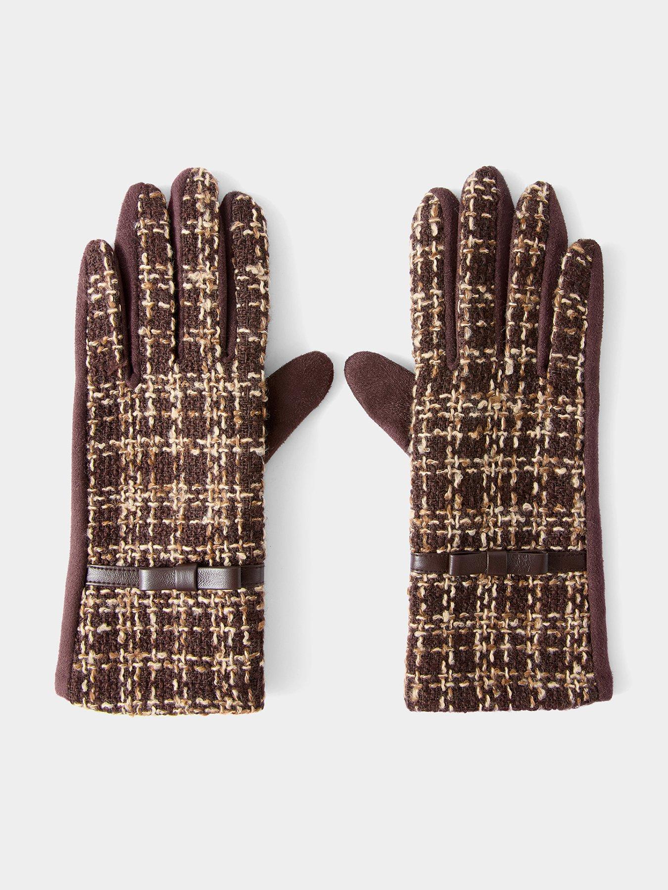 Joe Browns Kensington Check Boucle Gloves