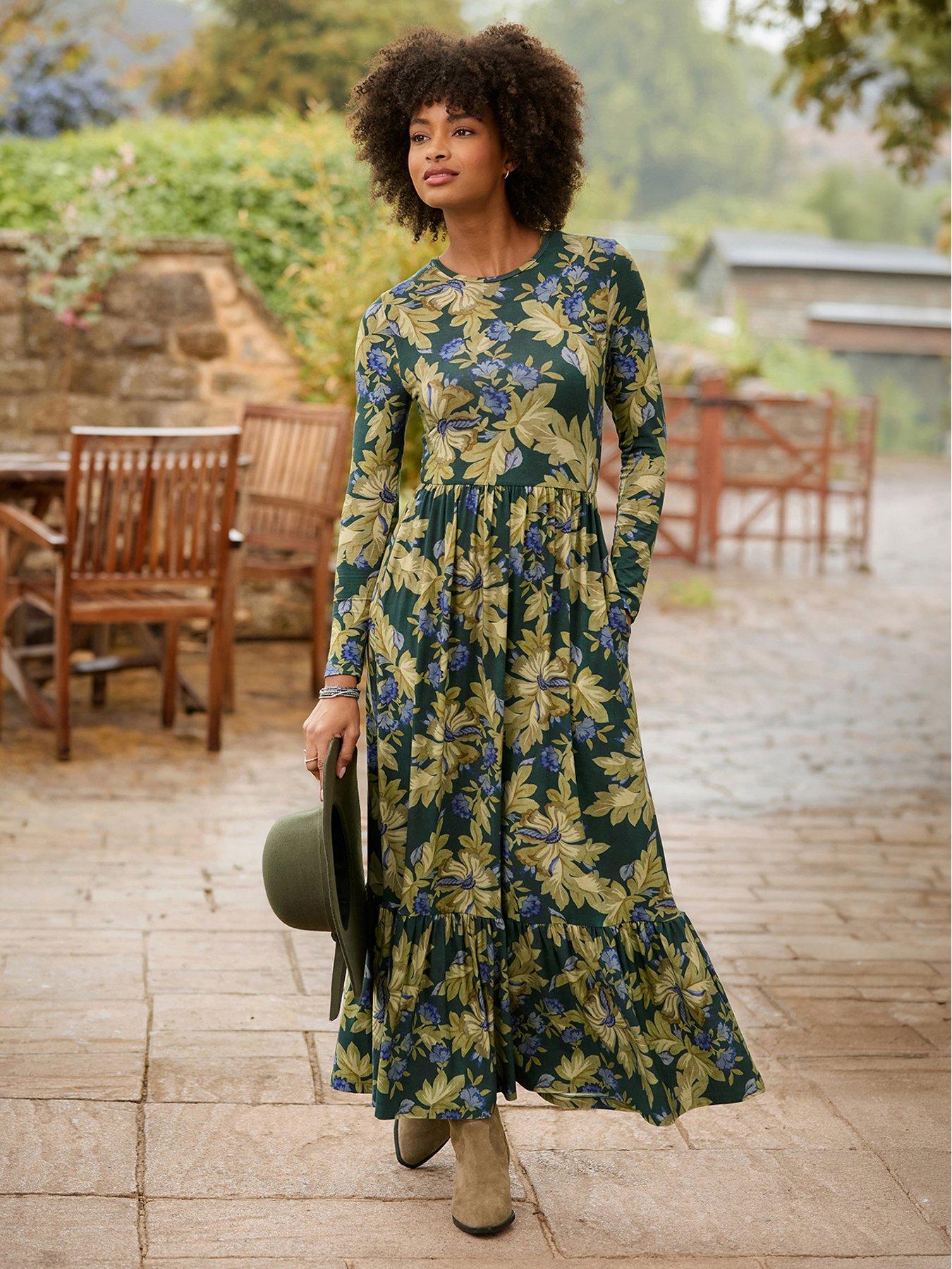 Image 1 of 7 of Joe Browns Orla Long Sleeve Jersey Maxi Dress