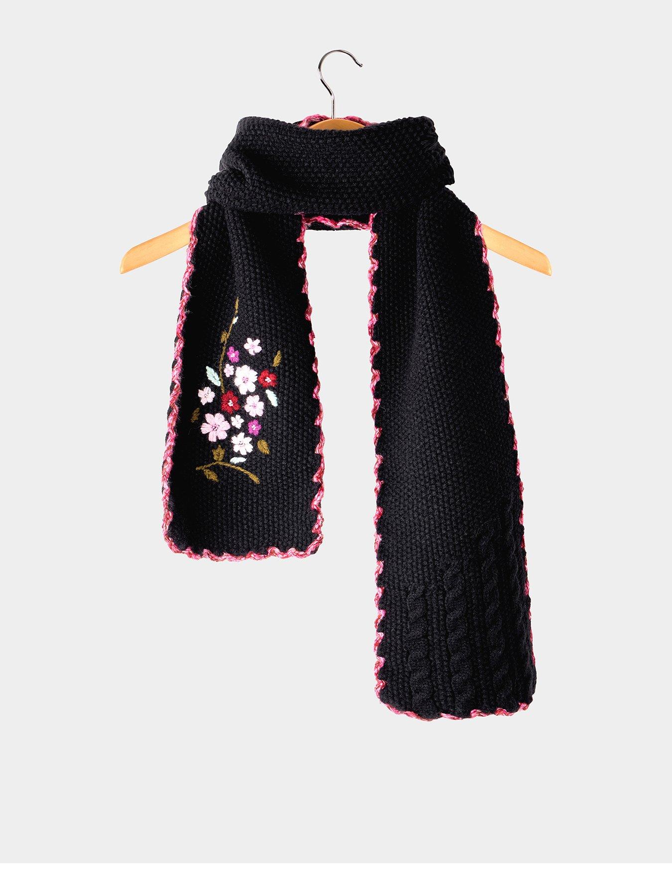 Image 1 of 2 of Joe Browns Pretty Floral Embroidered Knit Scarf