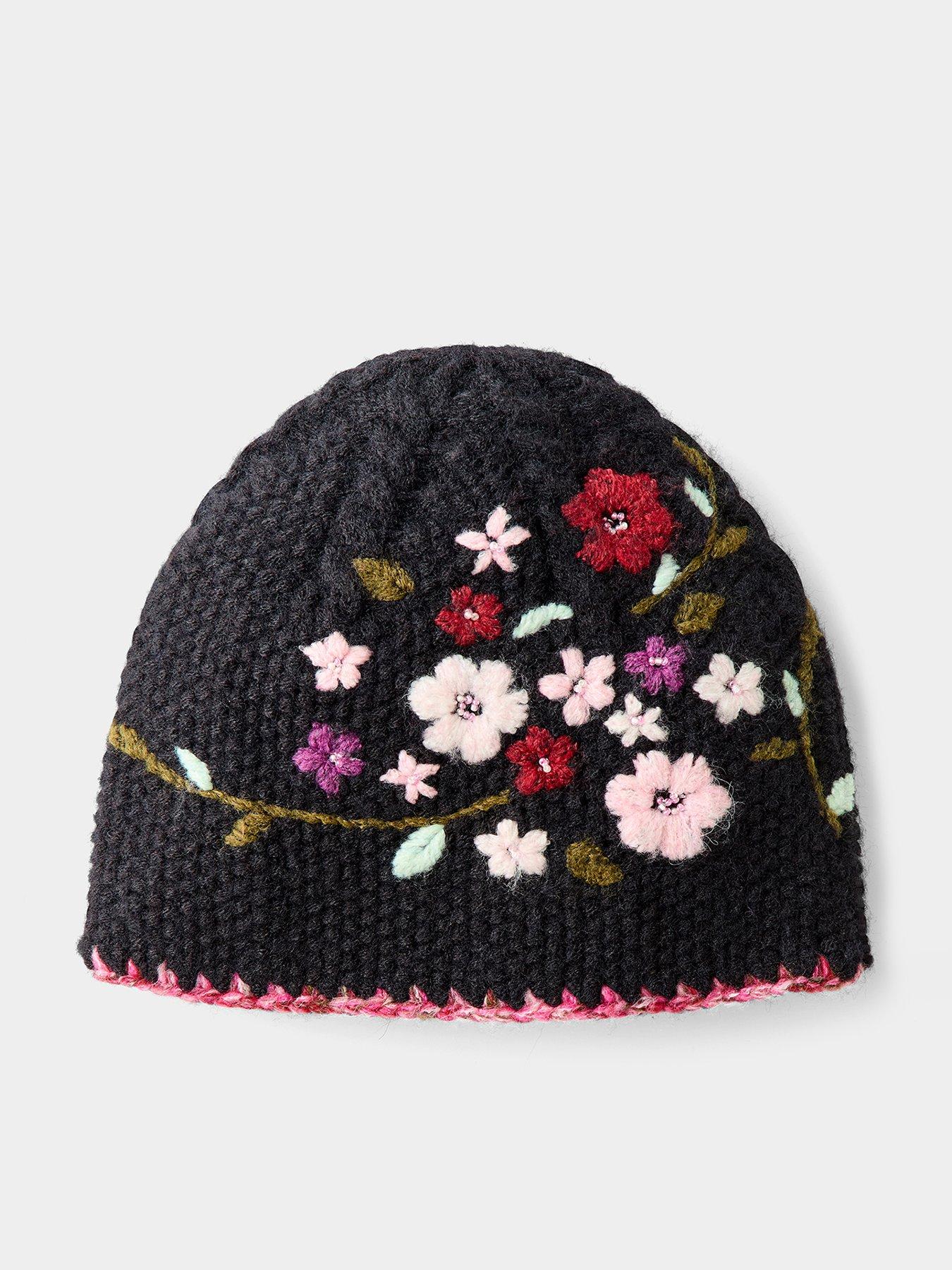 Image 1 of 2 of Joe Browns Pretty Floral Embroidered Knit Hat