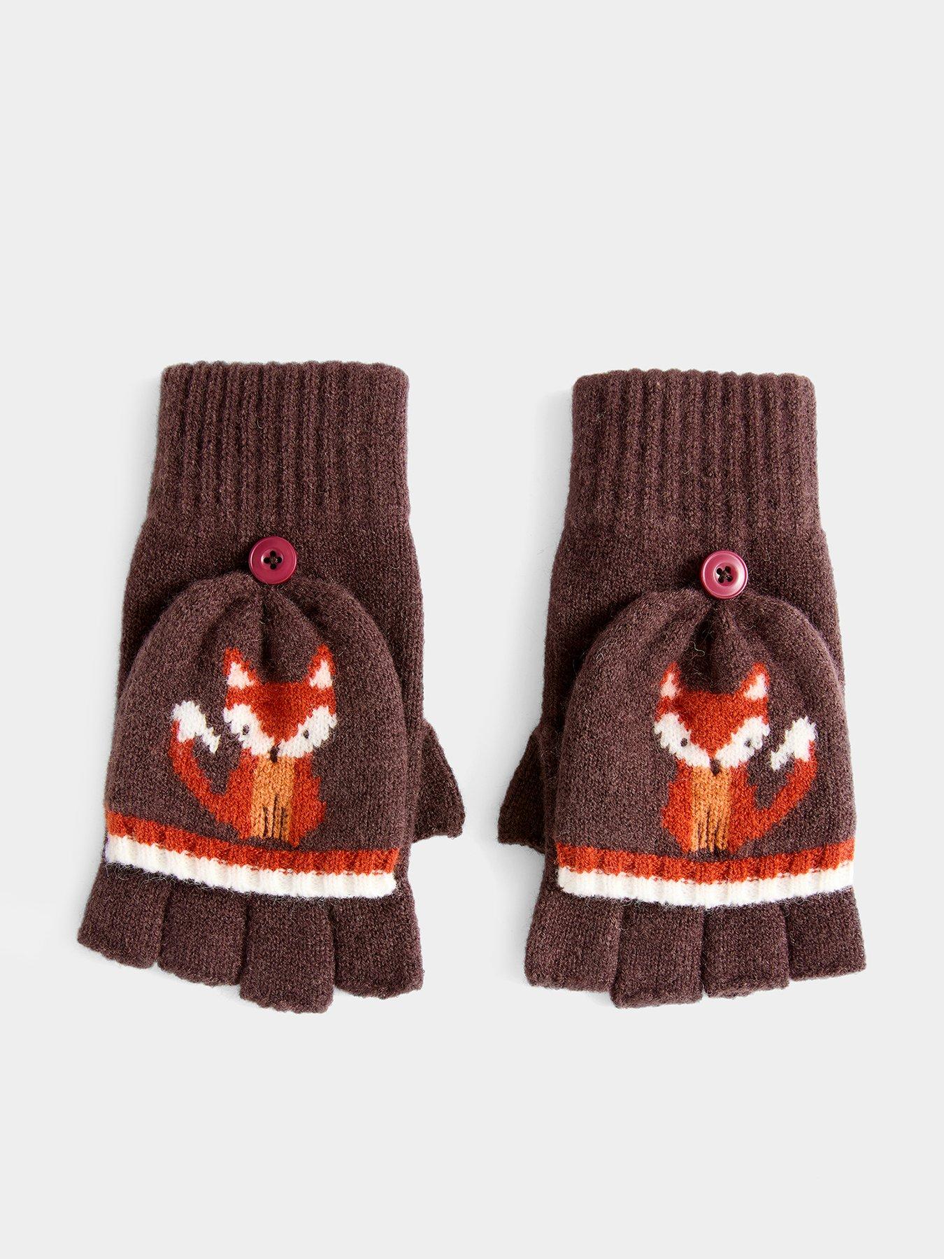 Joe Browns Cosy As A Fox Knitted Gloves