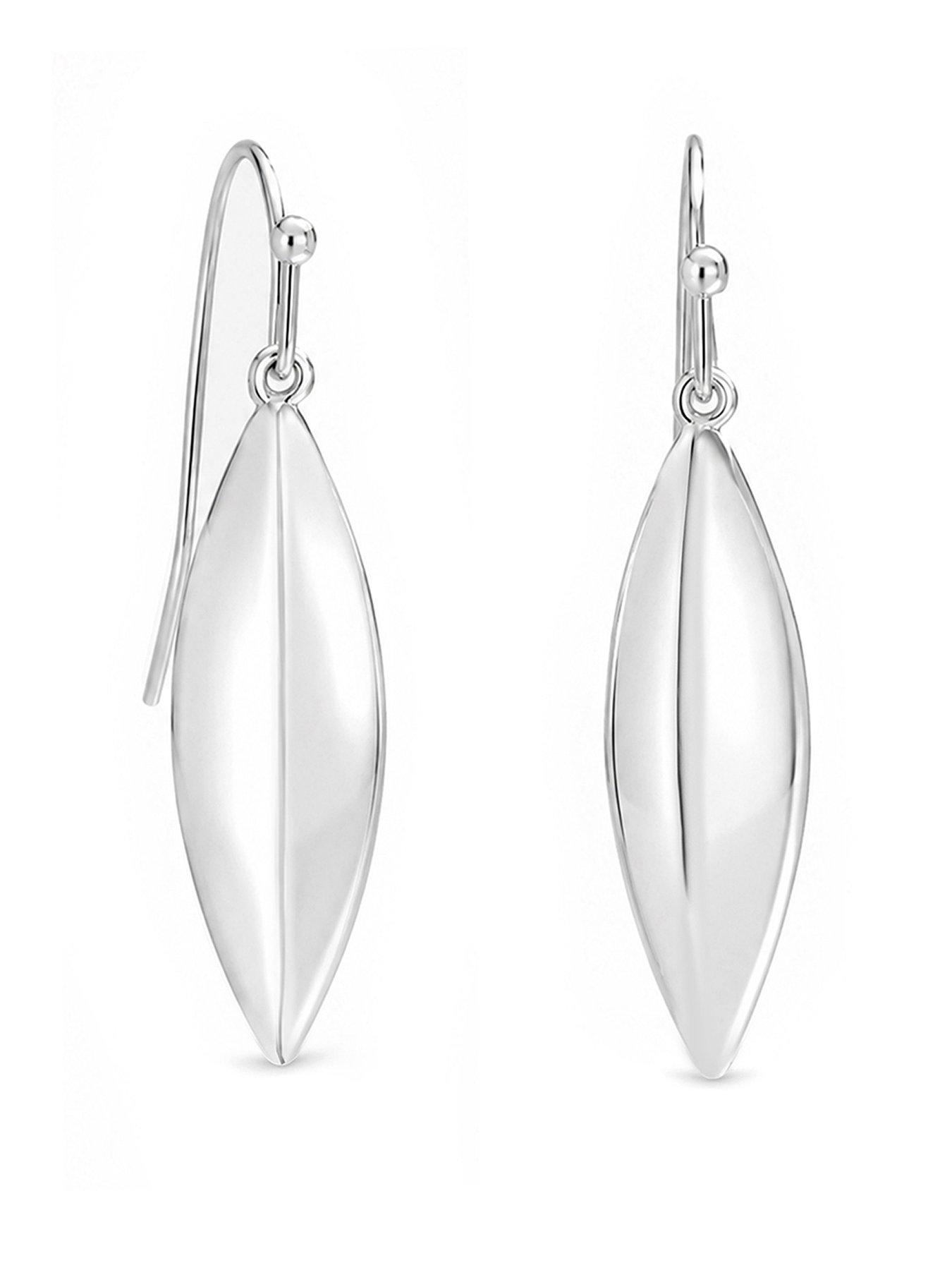 Inicio Inicio Silver Fluid Fishook Earrings