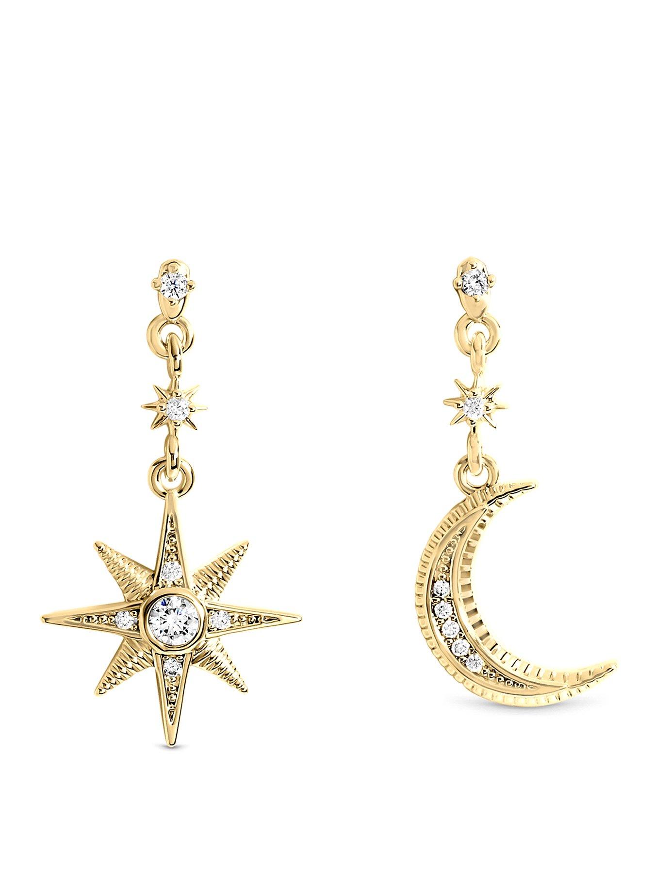 Image 1 of 3 of Inicio Gold Mismatch Celestial Earrings