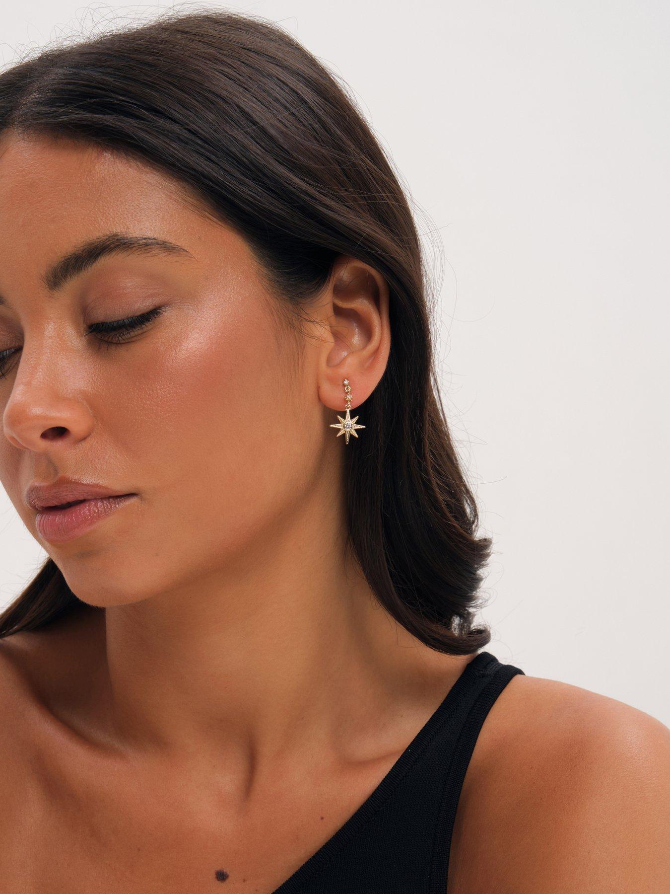 Image 3 of 3 of Inicio Gold Mismatch Celestial Earrings