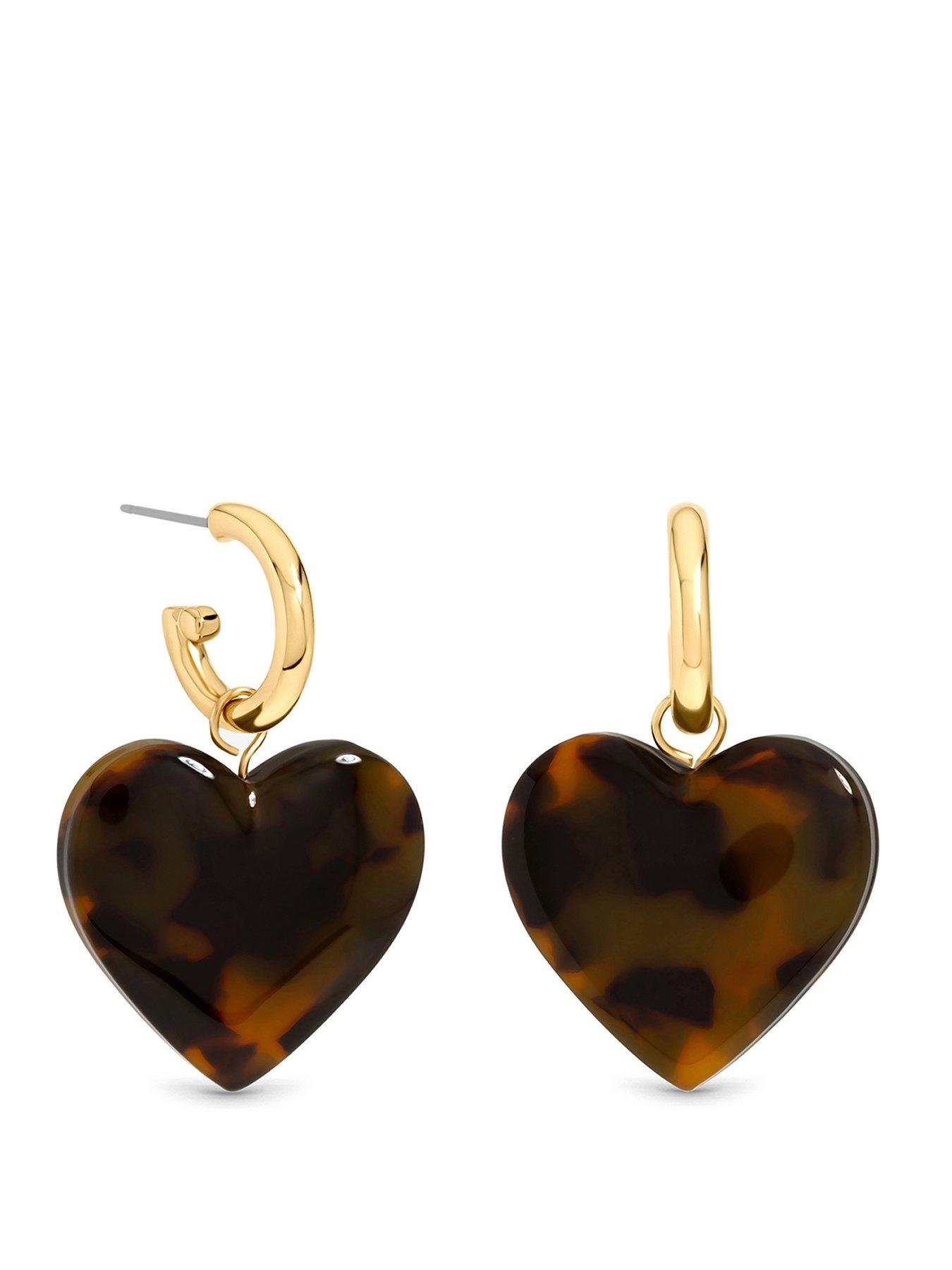 Mood Mood Gold Plated Heart Earrings