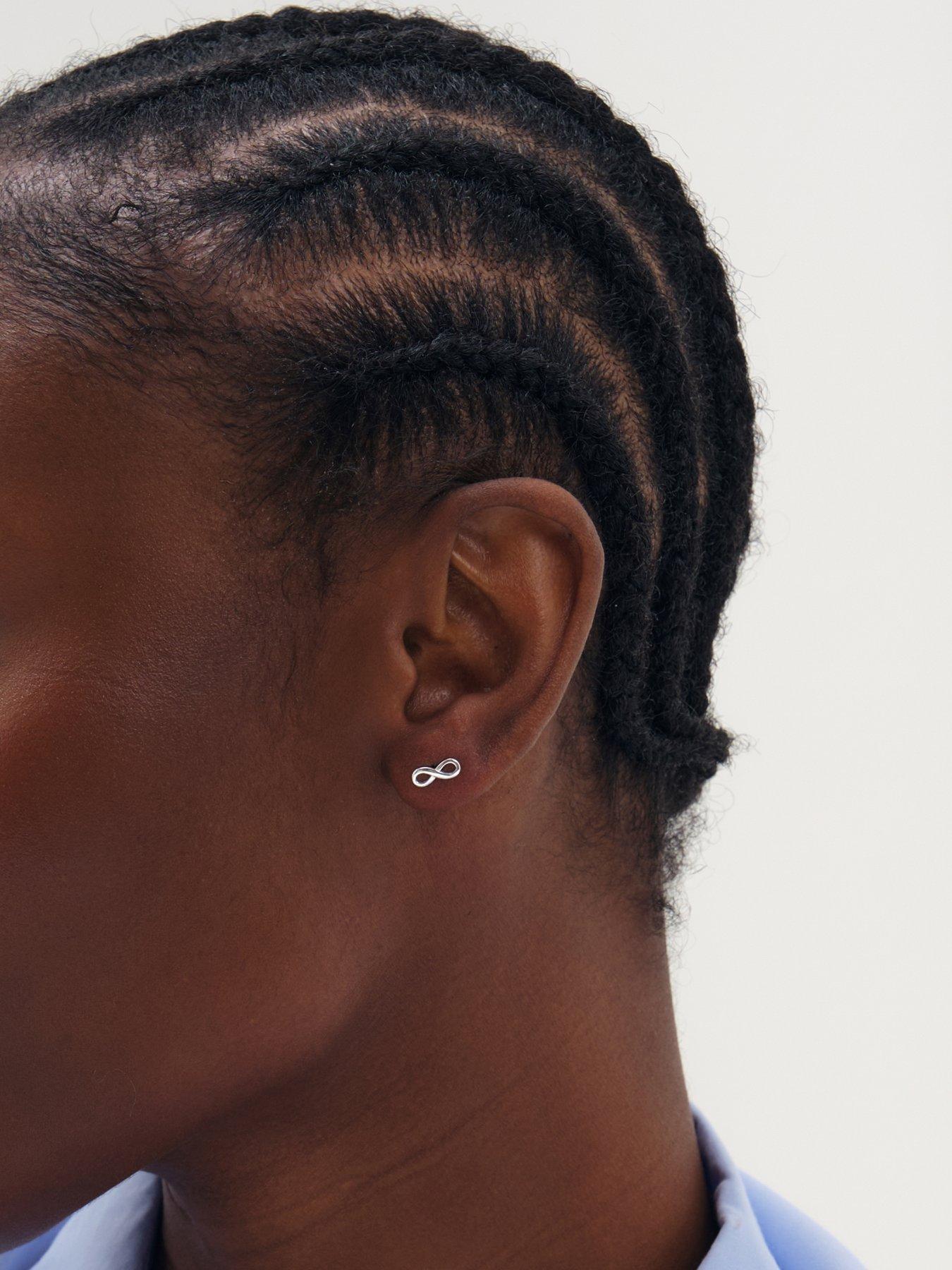 Image 3 of 4 of Simply Silver 925 Sterling Silver Mini Infinity Stud Earrings