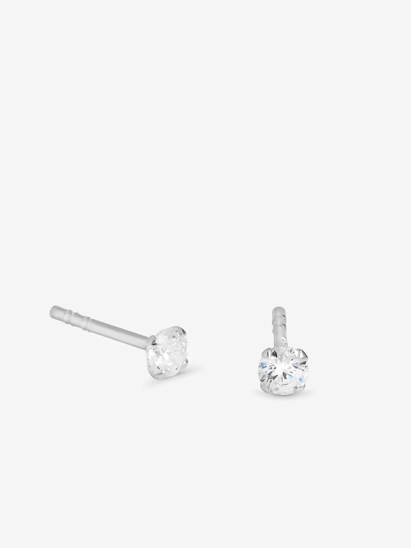 Image 3 of 3 of Simply Silver 925 Sterling Silver 3mm Brilliant Round Stud Earrings