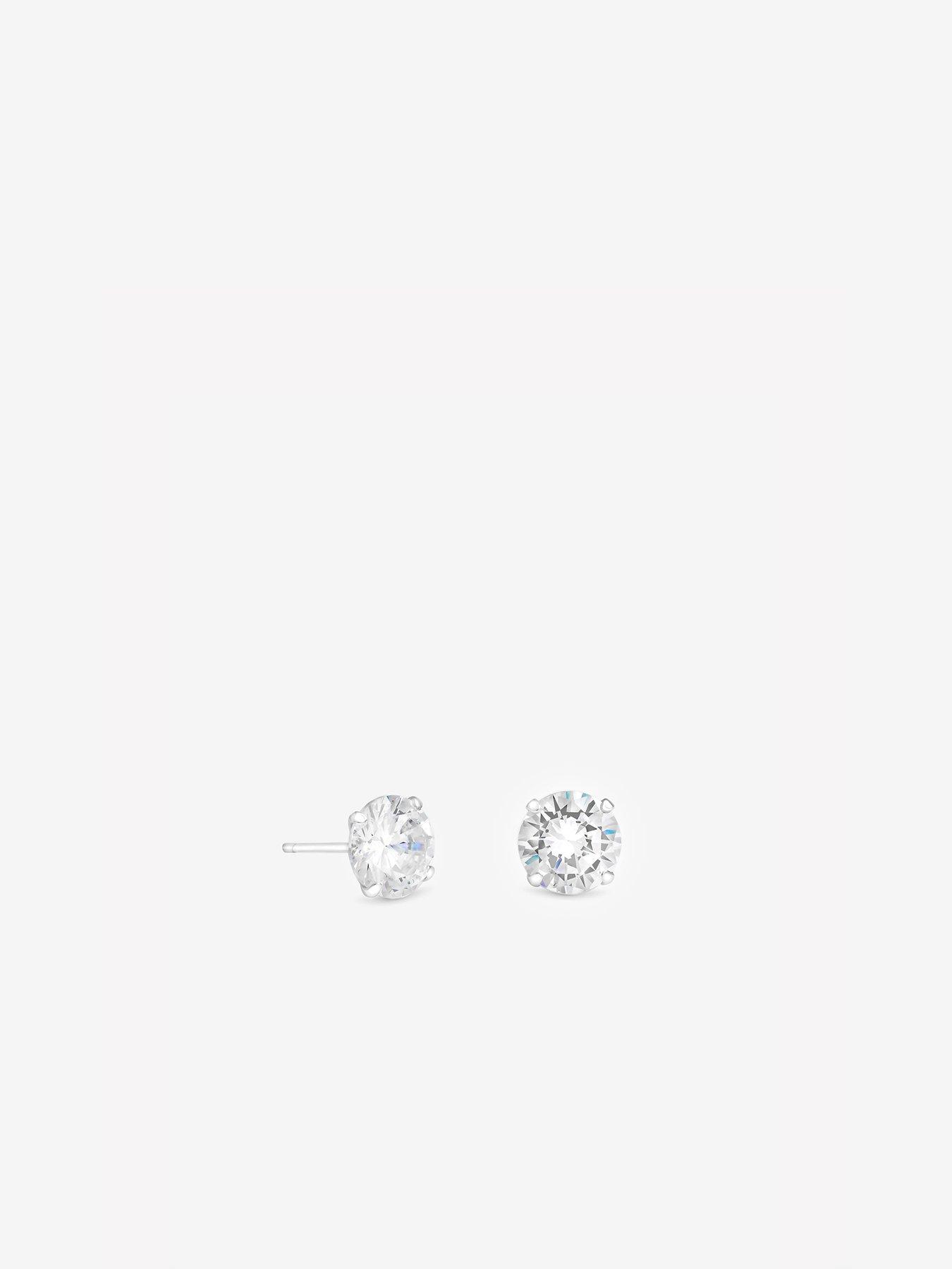 Image 3 of 3 of Simply Silver 925 Sterling Silver 10mm Brilliant Round Stud Earrings