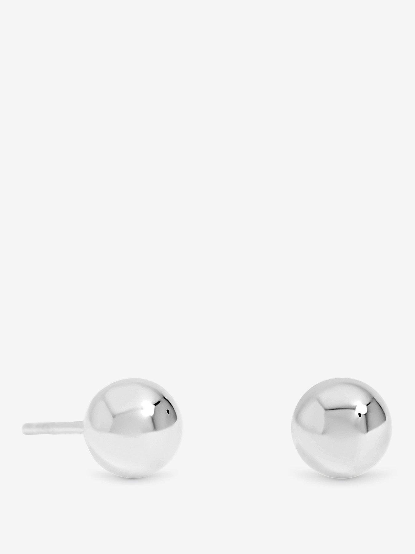 Simply Silver Simply Silver 925 Sterling Silver 6mm Polished Ball Stud Earrings