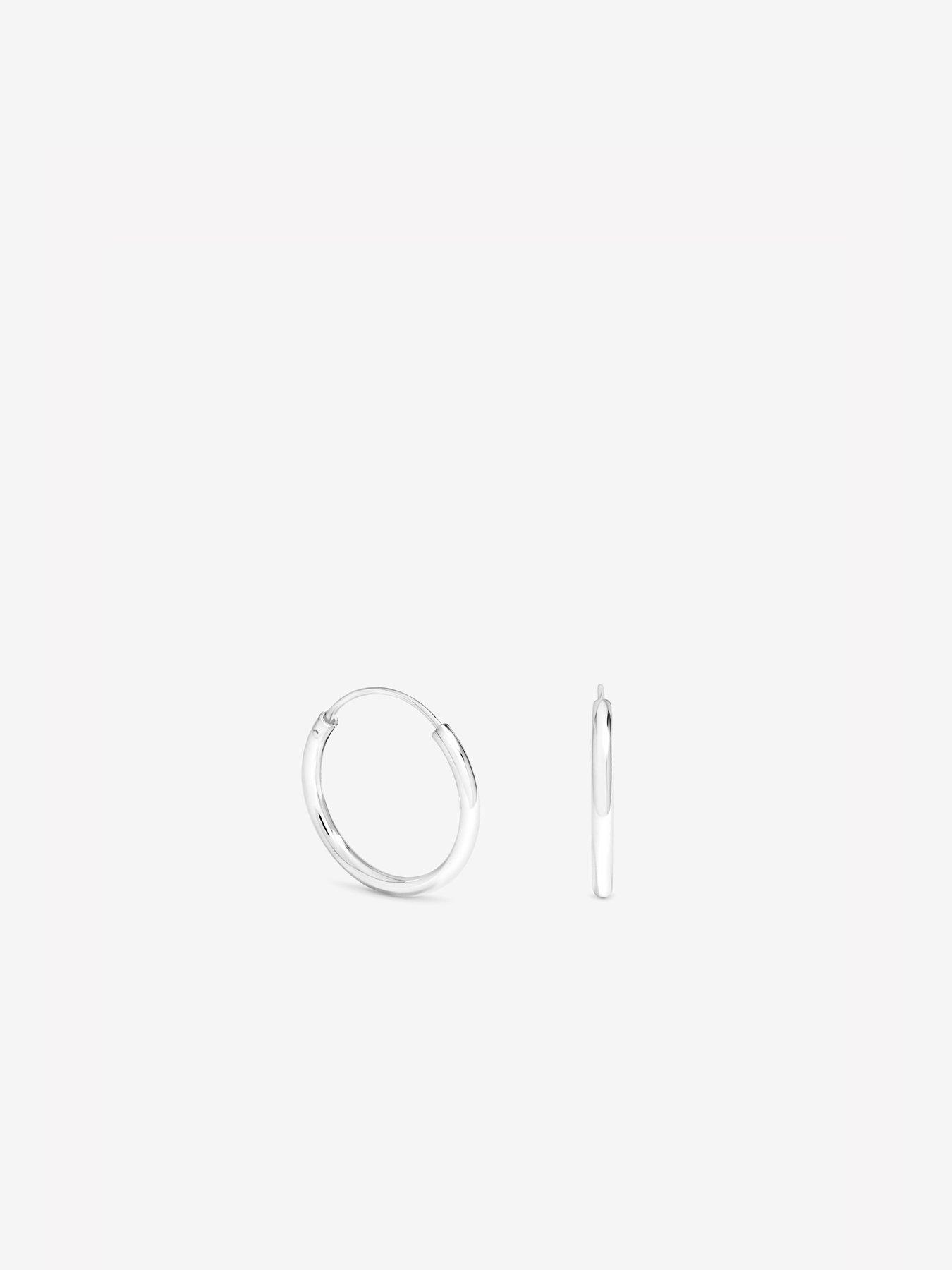 Image 2 of 3 of Simply Silver Simply Silver 925 Sterling Silver 20mm Sleeper Hoop Earrings