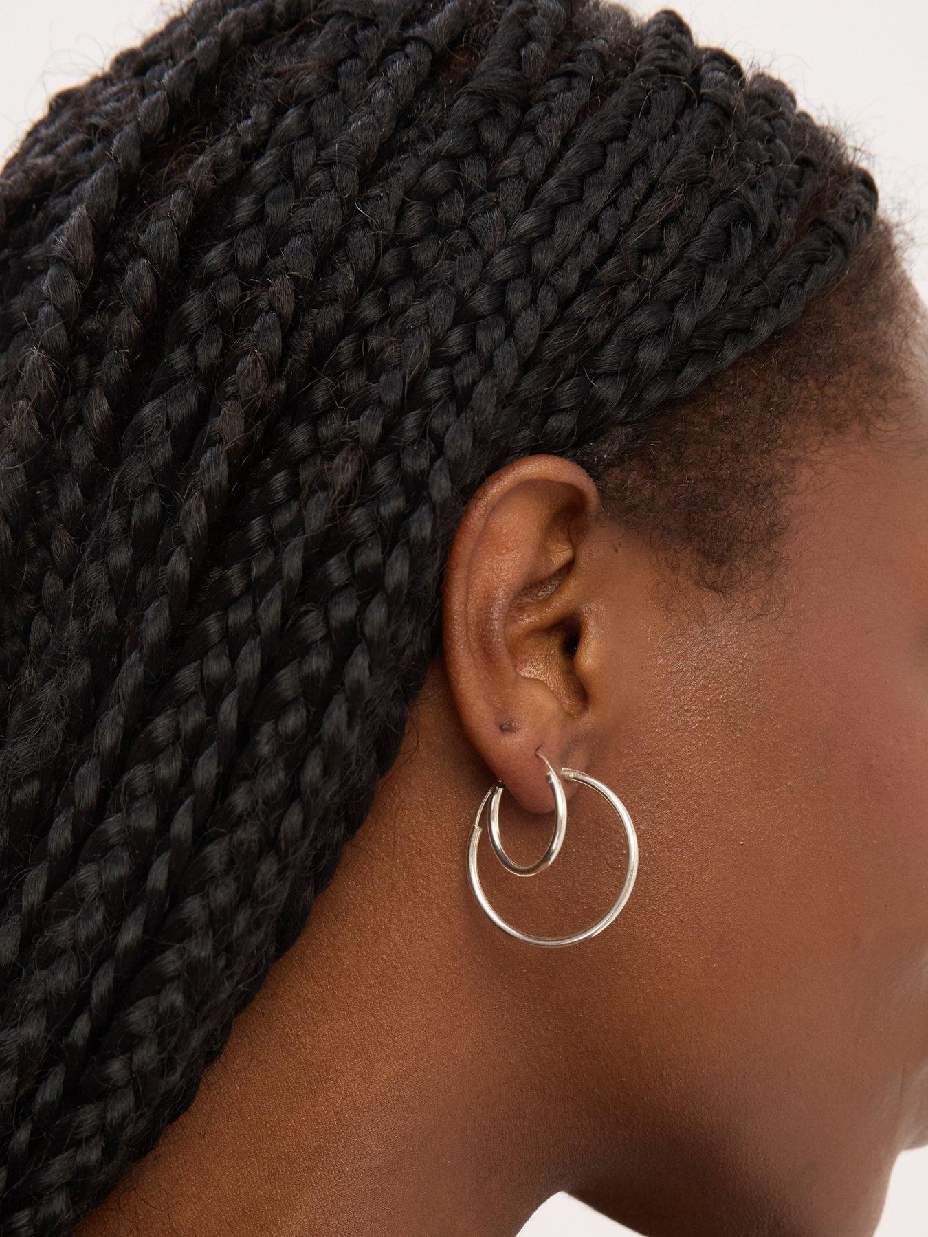 Image 3 of 3 of Simply Silver Simply Silver 925 Sterling Silver 40mm Sleeper Hoops