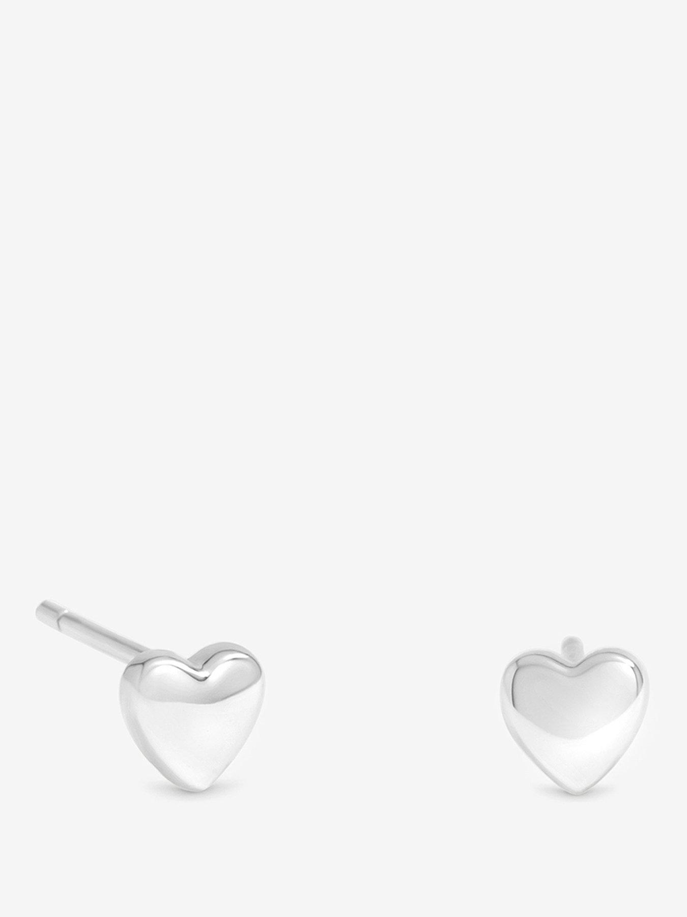 Image 1 of 3 of Jon Richard Simply Silver 925 Sterling Silver Polished Heart Studs
