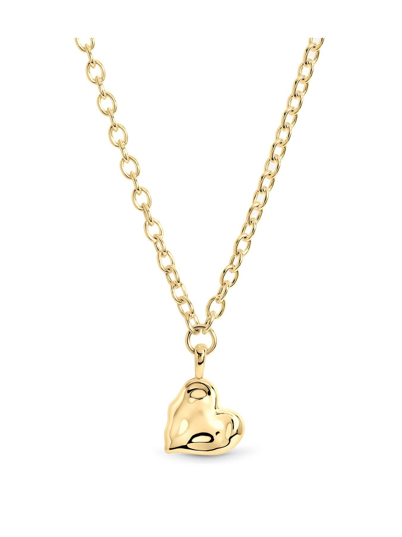 Inicio Gold Molten Heart Necklace