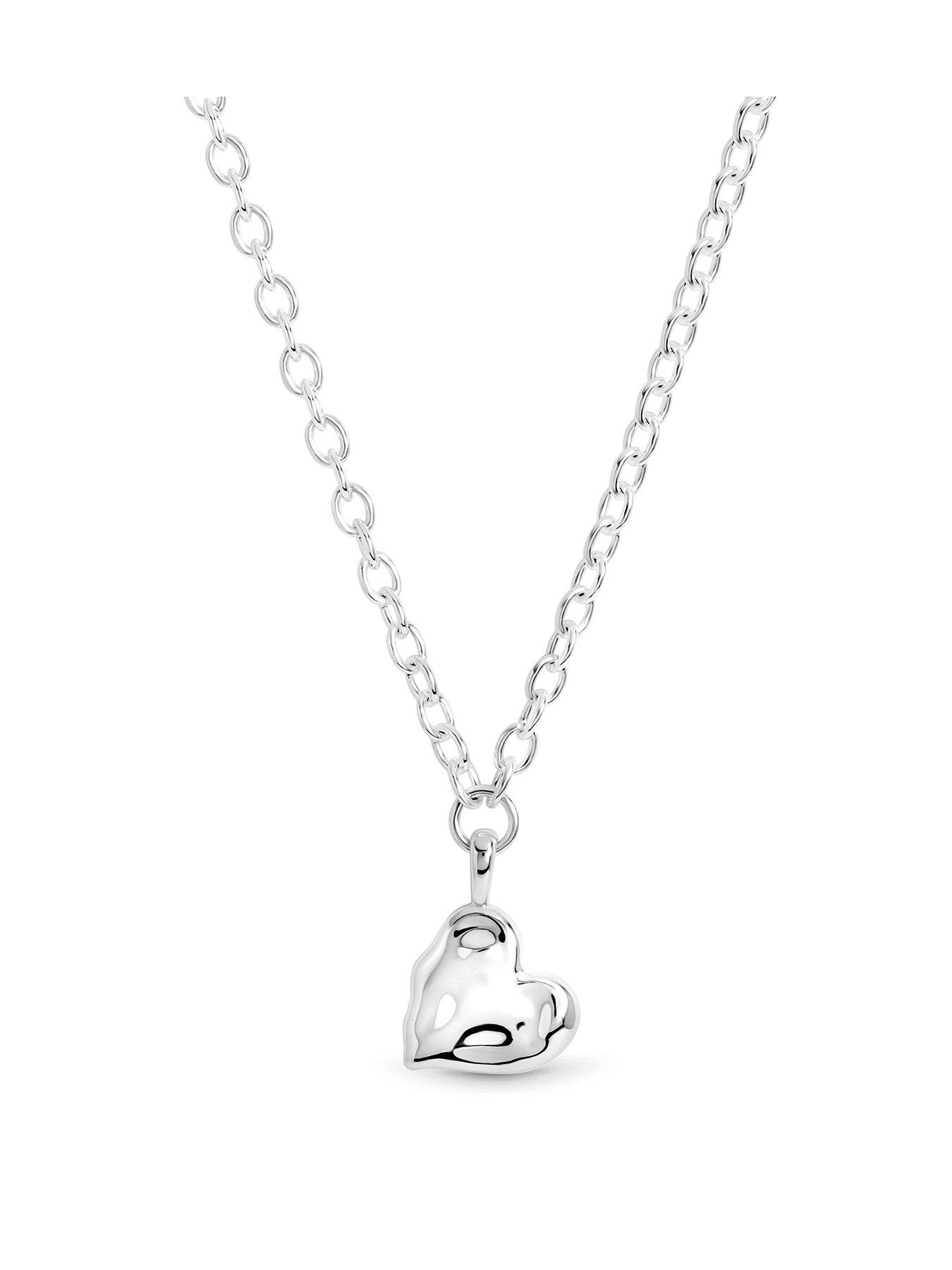 Inicio Silver Molten Heart Necklace