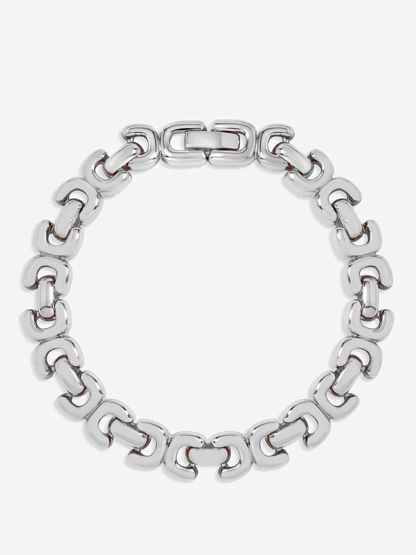 Jon Richard Jon Richard Silevr Plated Kiss Link Bracelet