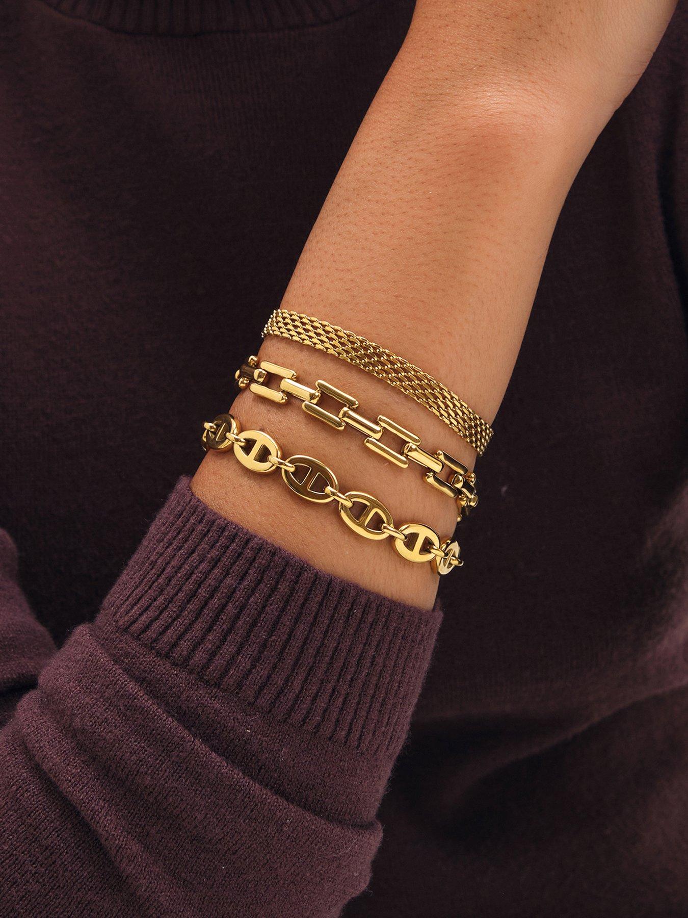 Jon Richard Jon Richard Gold Plated Gate Chain Bracelet