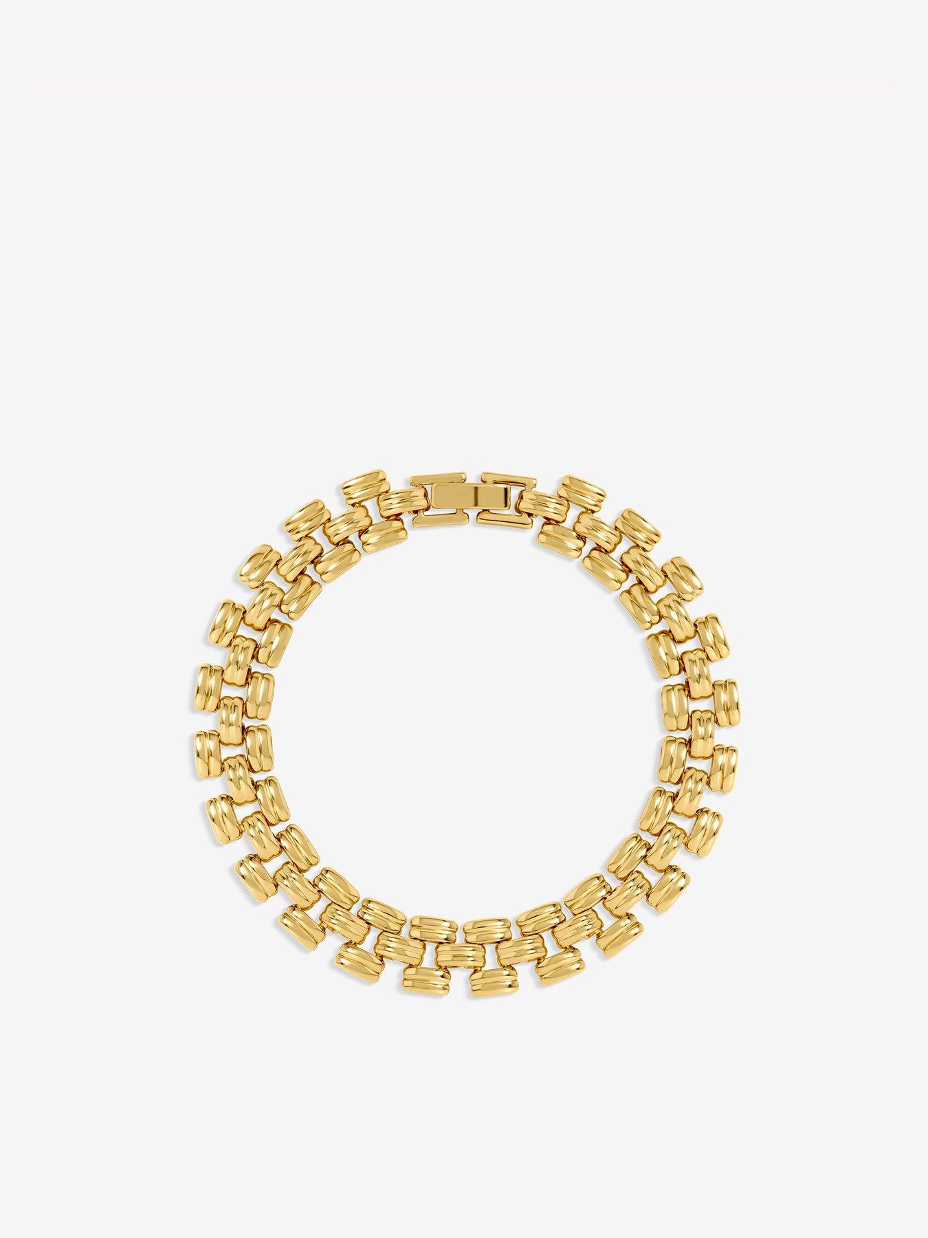 Image 2 of 3 of Jon Richard Jon Richard Gold Plated Gate Chain Bracelet