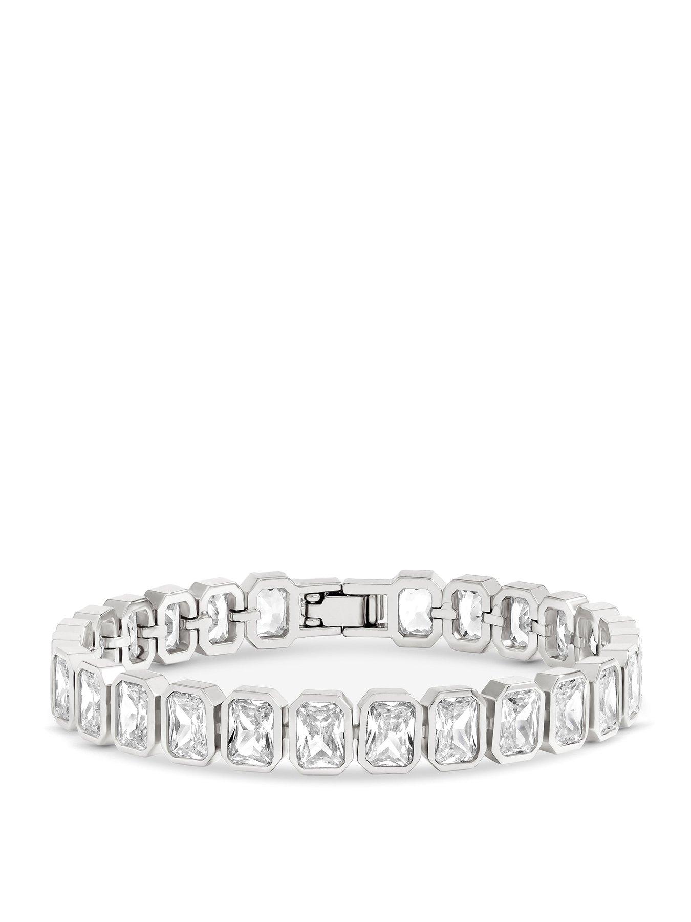 Image 1 of 3 of Jon Richard Rhodium Plated Crystal Bracelet
