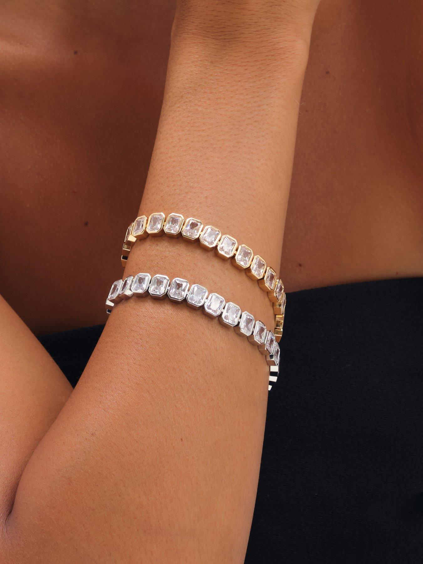 Image 2 of 3 of Jon Richard Rhodium Plated Crystal Bracelet