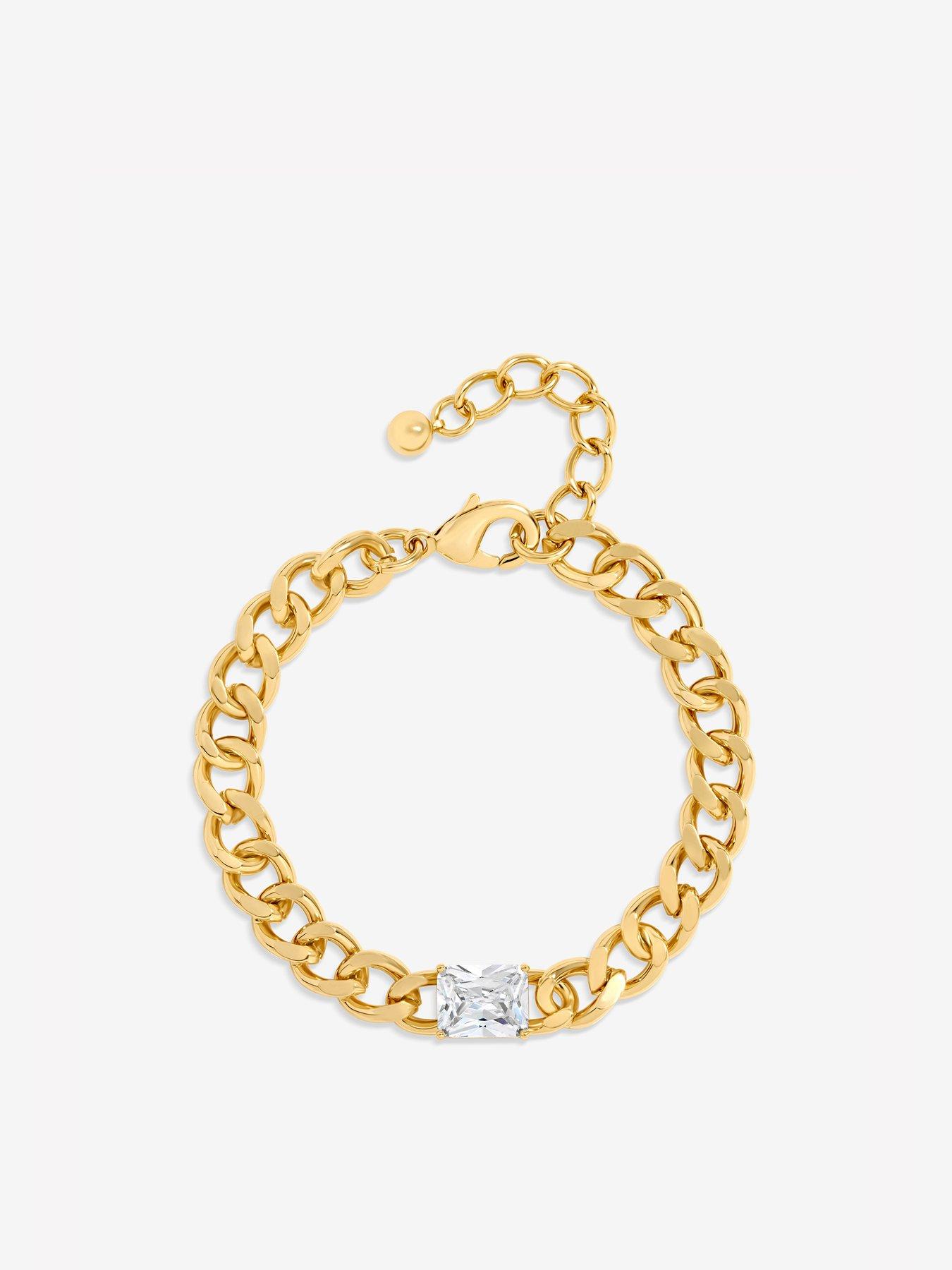 Image 2 of 3 of Jon Richard Gold Plated Crystal And Chain Bracelet