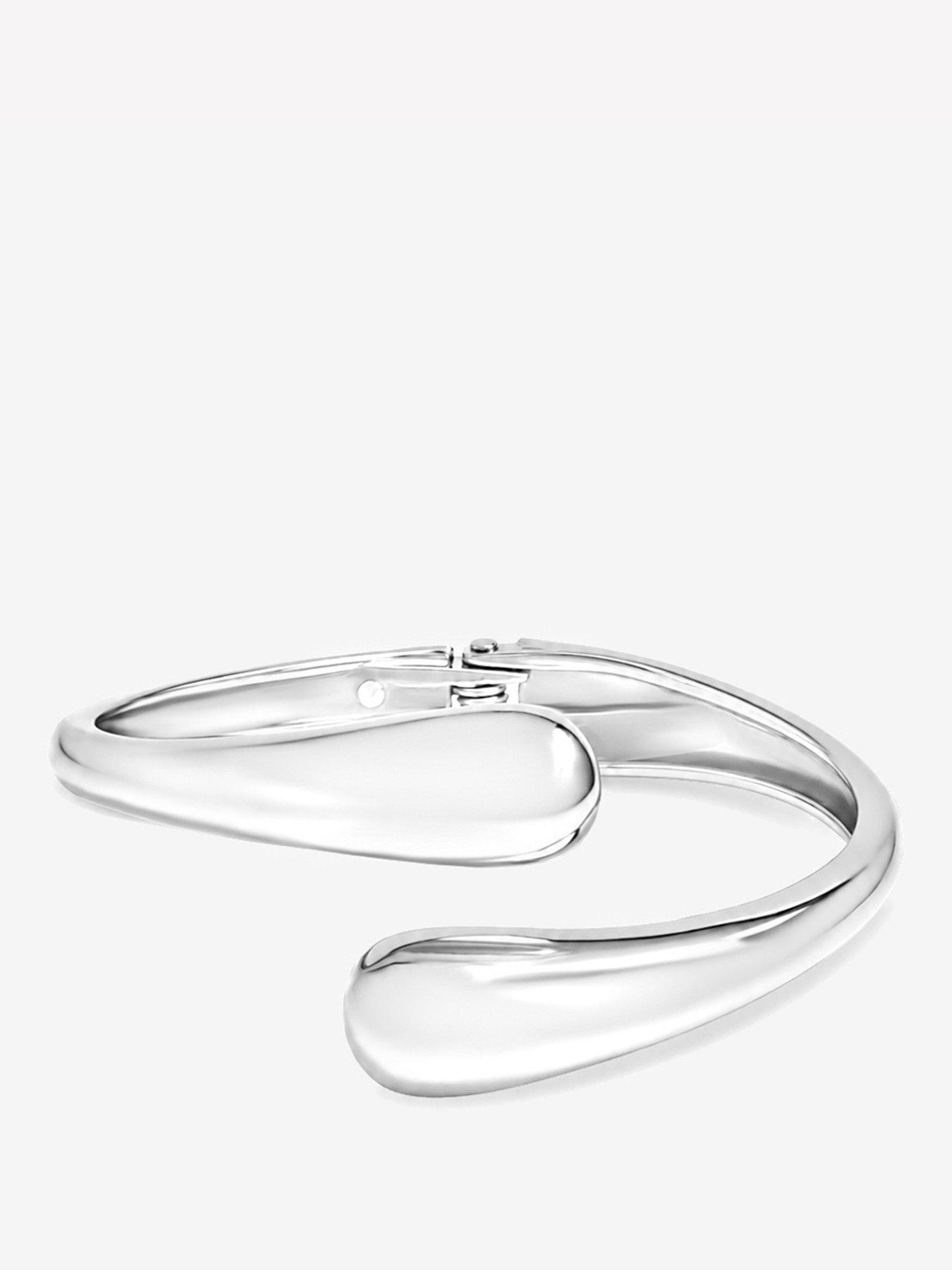 Jon Richard Jon Richard Silver Polished Open Bangle