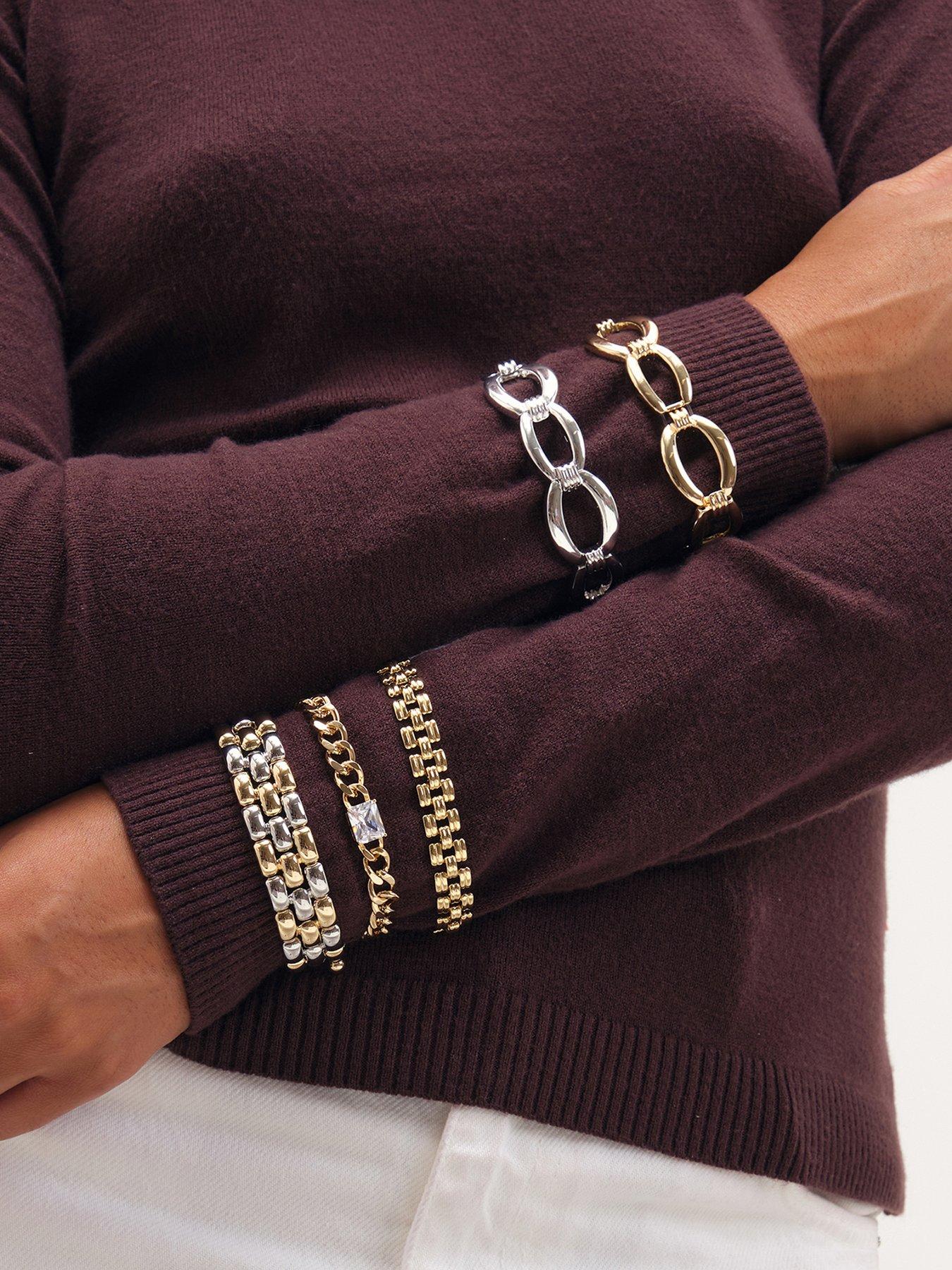 Jon Richard Two Tone Stretch Bracelet