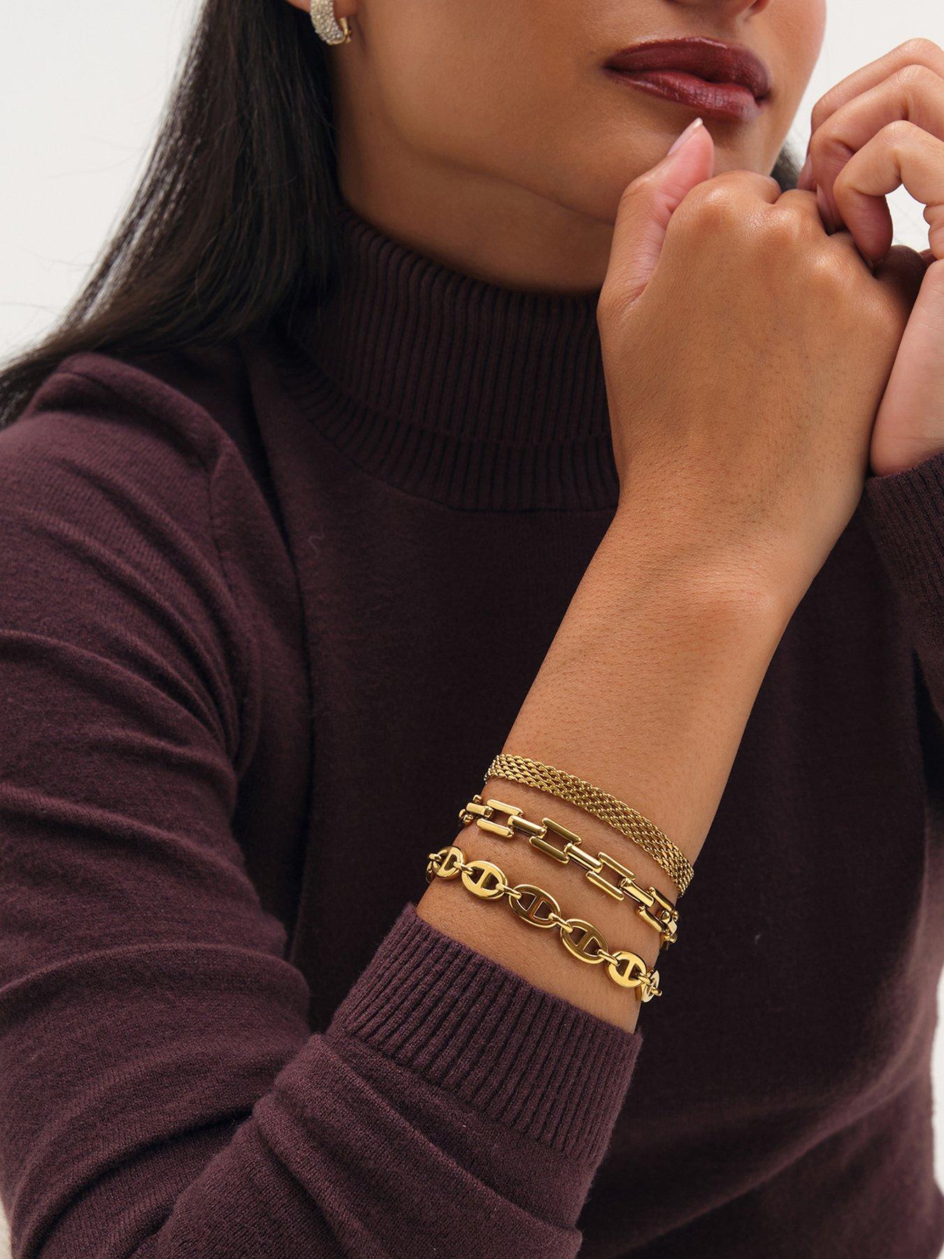 Jon Richard Gold Plated Link Stainless Steel Bracelet